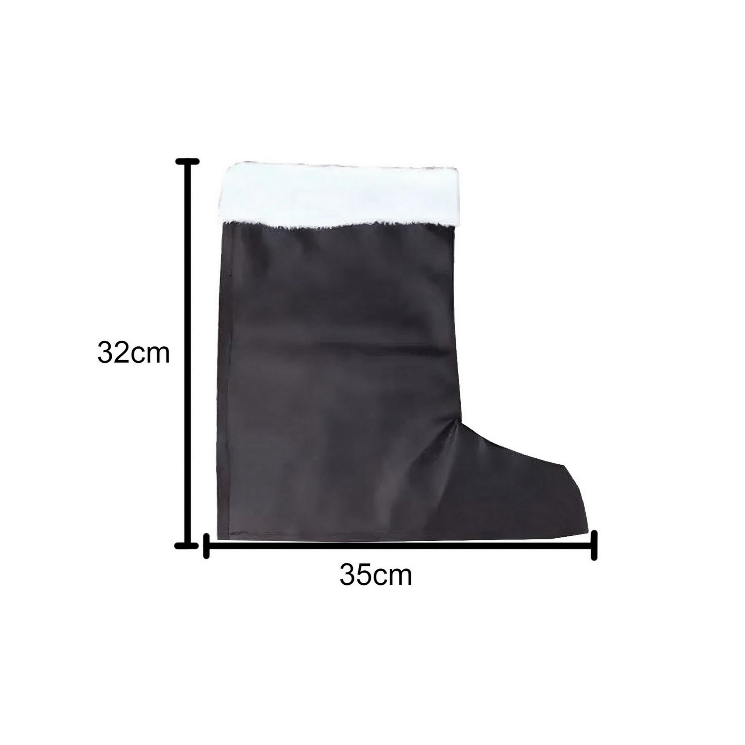 SHATCHI Santa Christmas Fancy Dress Boot Covers with Fur Trim