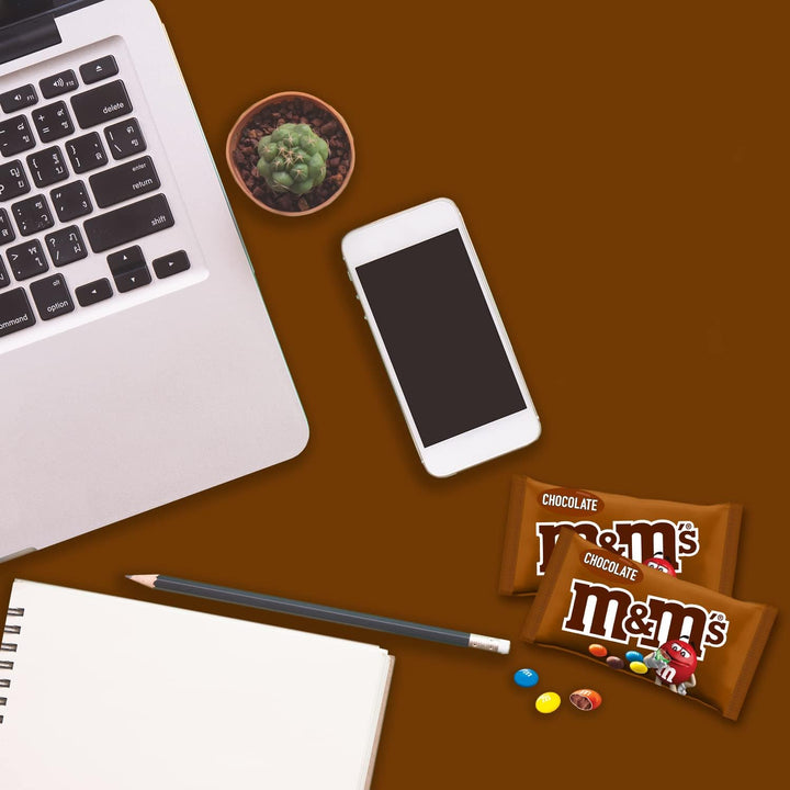 M&M's Milk Chocolate Bulk Box - 24 Pack Snack Size Bags for Movie Nights & Gifts