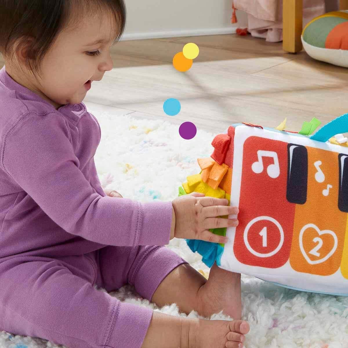 Fisher-Price Kick & Play Soft Piano - Musical Baby Toy for Tummy Time & Sensory Play 11