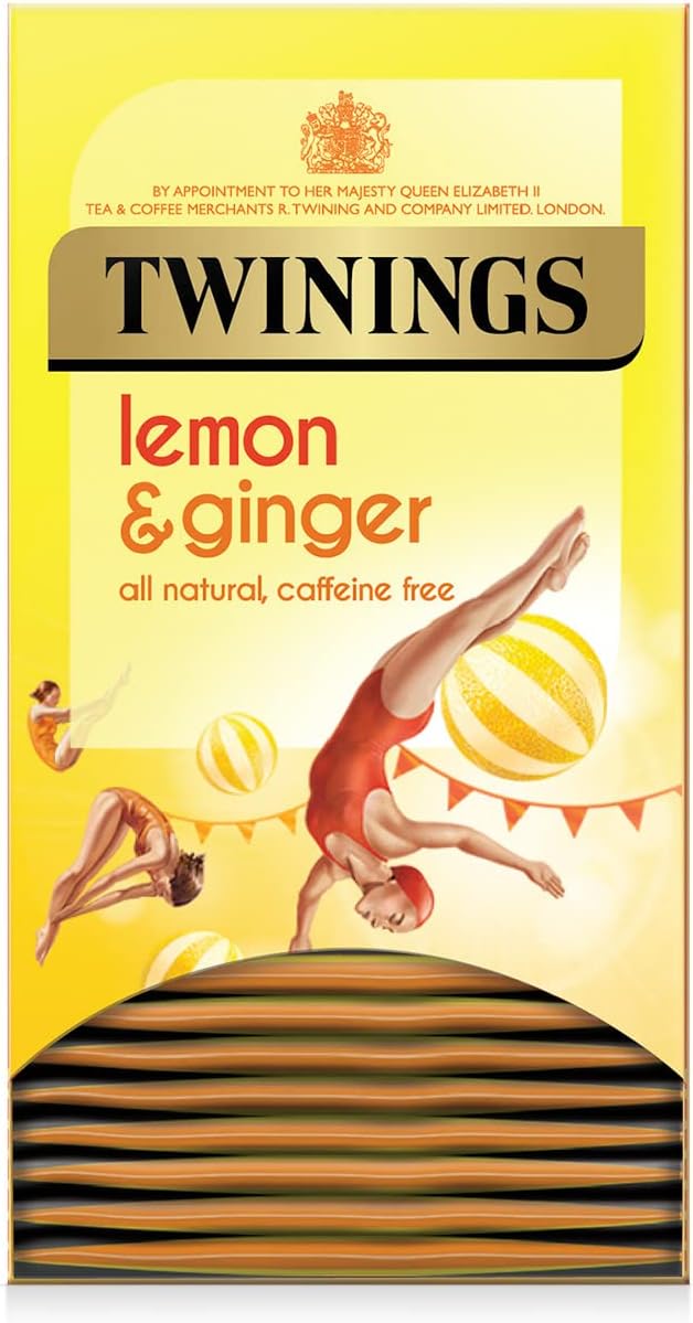 Twinings Lemon and Ginger Fruit Infusion Tea Bags, 12 x 20 Individually Wrapped 1