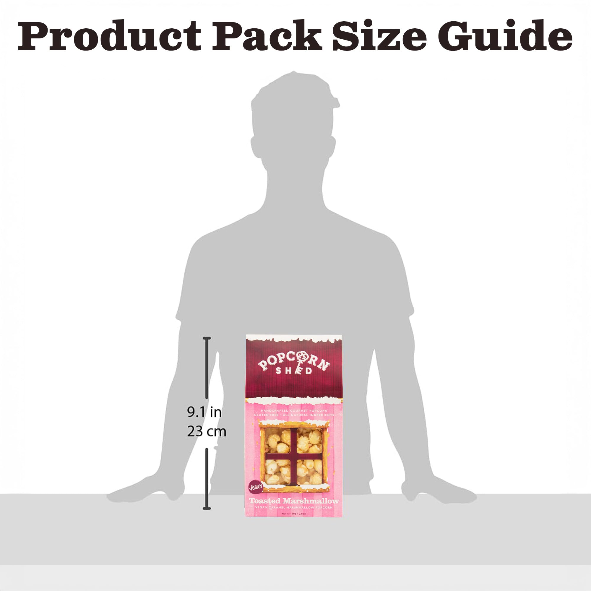 Popcorn Shed Toasted Marshmallow Gourmet Popcorn (1 x80g) - Vegan, Low Calorie, Perfect for Movie Nights & Gifting