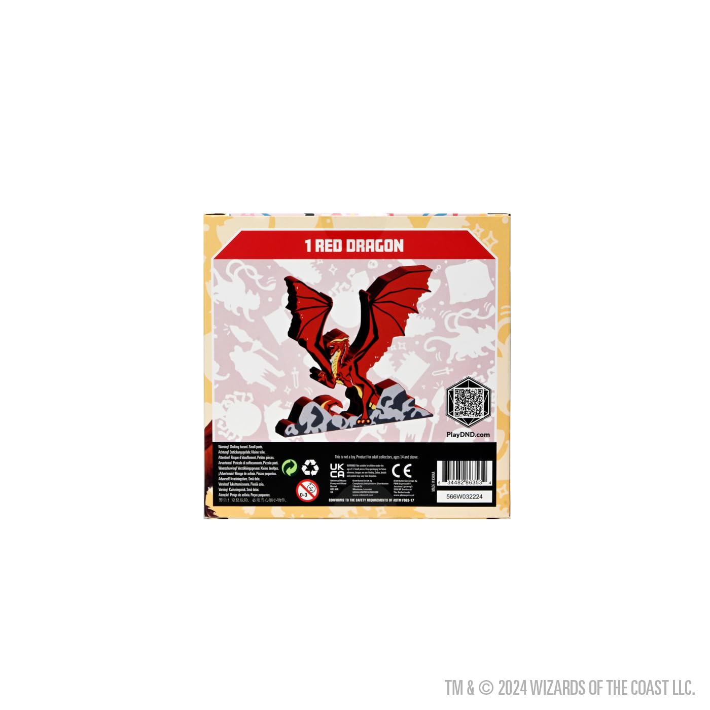 WizKids Dungeons & Dragons Gamelings - Red Dragon Wooden Token | Collectible Game Accessory