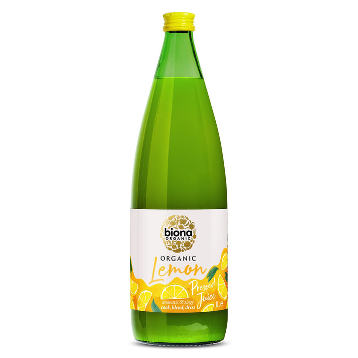 Biona Organic Lemon Juice - 100% Pure Pressed Not From Concentrate 1lt