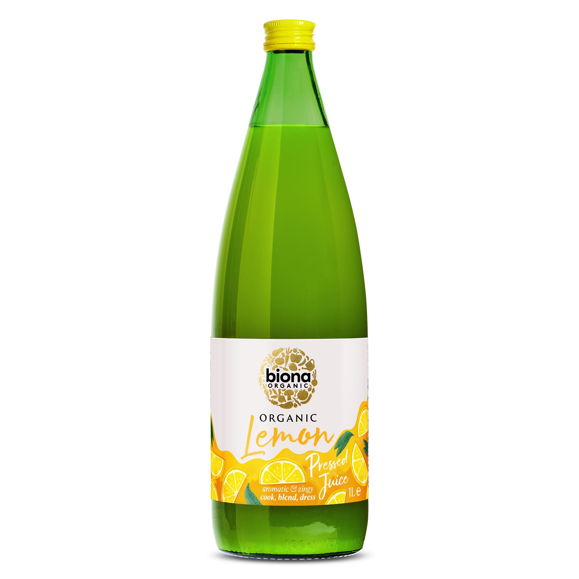 Biona Organic Lemon Juice - 100% Pure Pressed, Not From Concentrate | 1 Litre