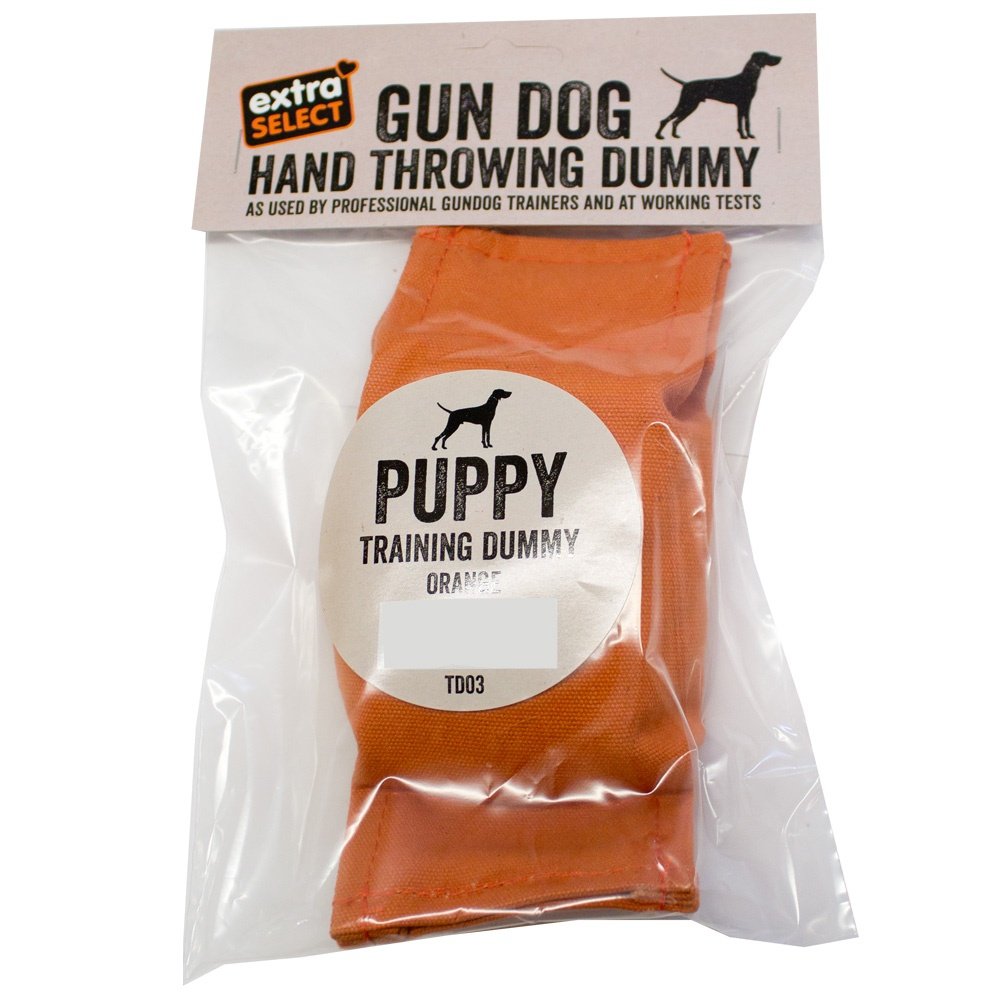 Extra Select Gun Dog Training Dummy - Soft & Lightweight for Puppies | Bright Orange | X-Small