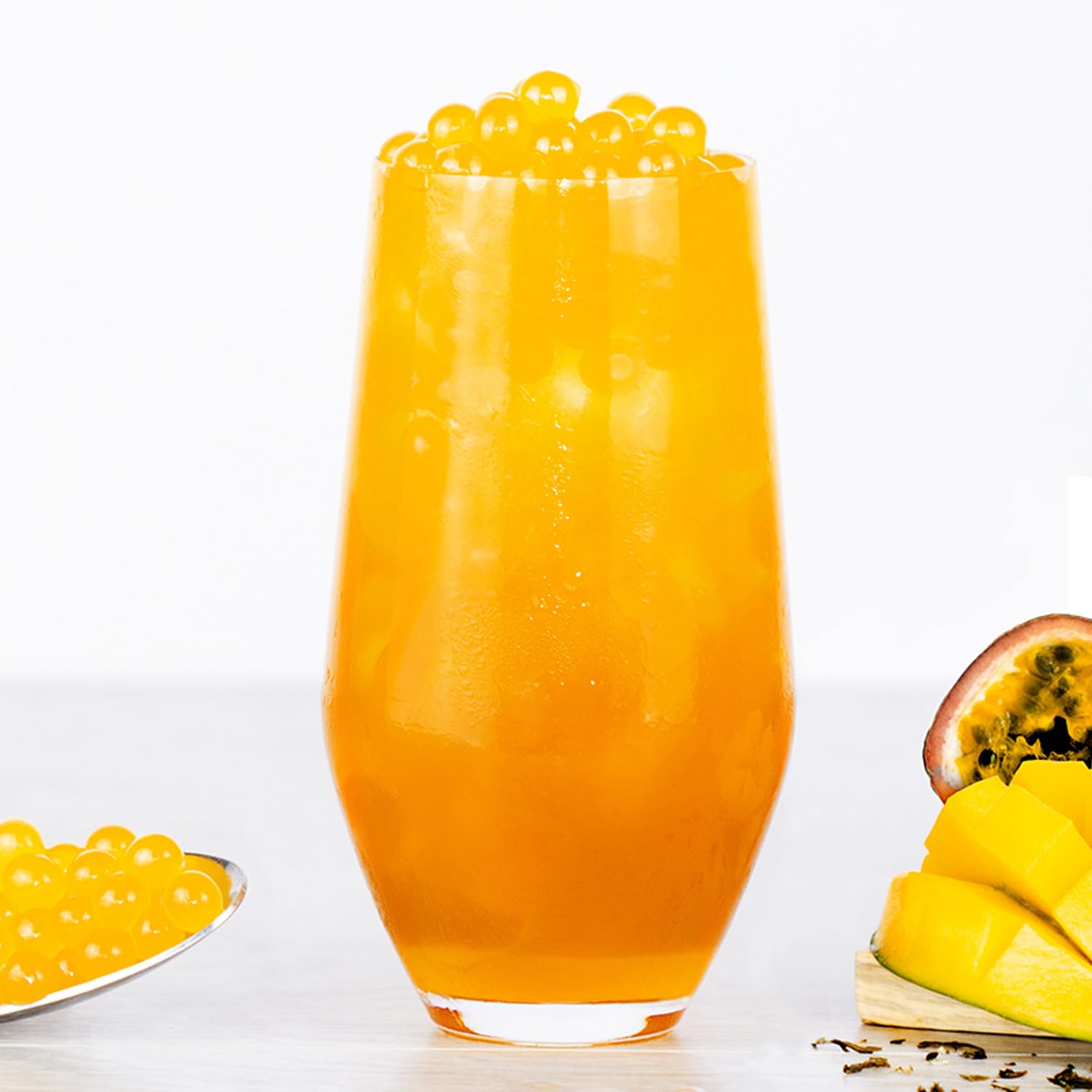 The TeaShed Ready to Drink Tropical Bubble Tea - Mango Iced Tea with Passion Fruit Boba | 250ml 3
