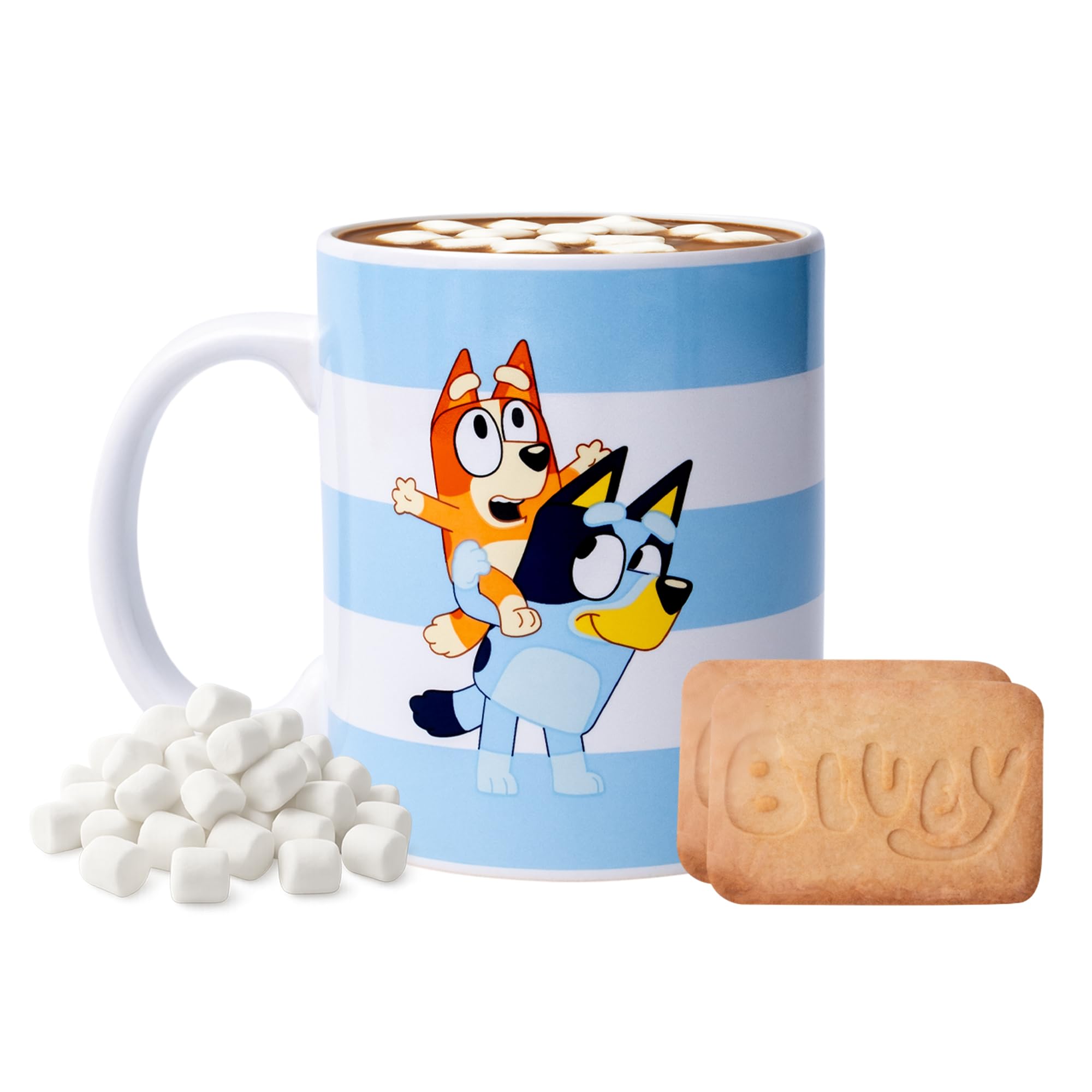 Bluey - Cosy Hot Chocolate Hamper with Ceramic Mug, Fluffy Socks & Dairy-Free Treats 17