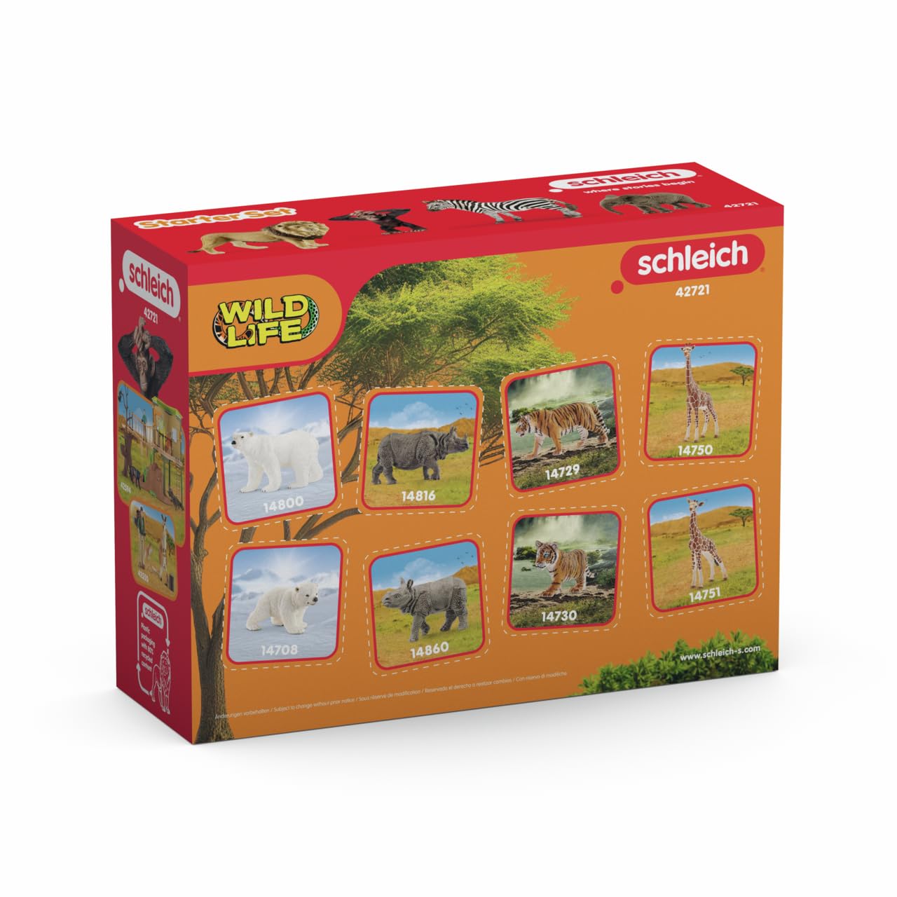 Schleich Wild Life 'Africa' Starter Set 42721 | 4 Piece Miniature Figure Set | Ages 3+ 5