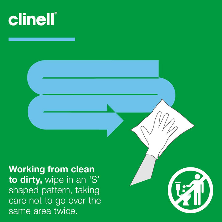Clinell CWCP50 Universal Cleaning and Disinfection Wipes - 50 Wipes per Clip Pack