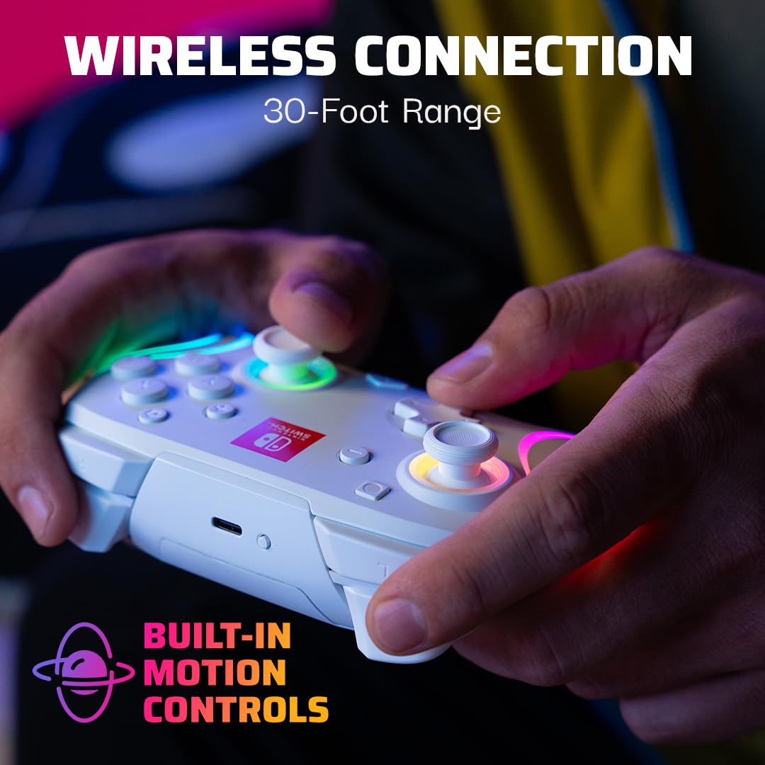 PDP Afterglow Wave Wireless Pro Controller with Full Motion for Nintendo Switch 13