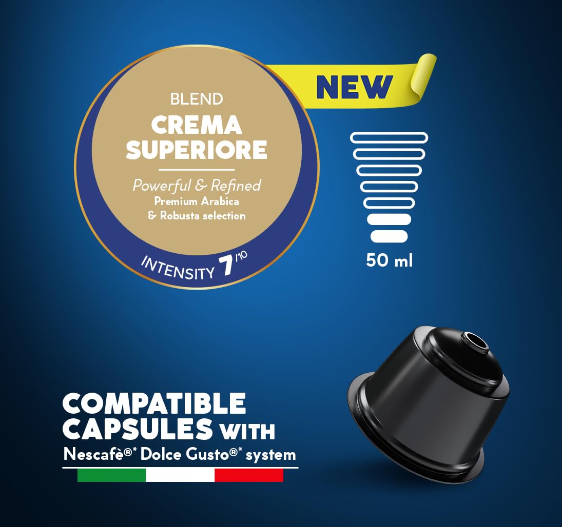 CAFFÈ BORBONE Crema Superiore Coffee Capsules - 64 Count | Nescafé Dolce Gusto Compatible | Intensity 7/10 3