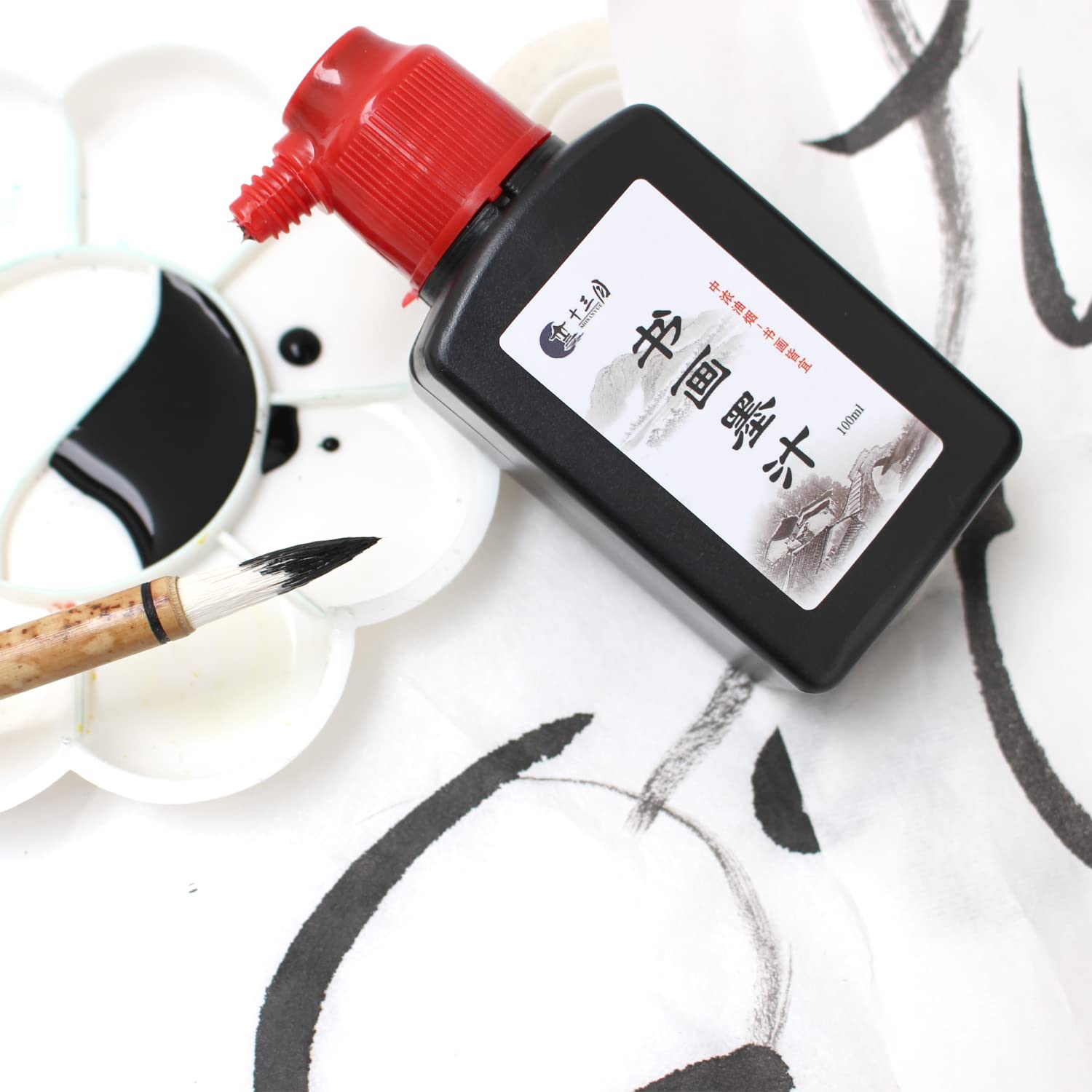 Artway Chinese Sumi Ink - Dense Black Drawing Ink | 100ml | Lightfast