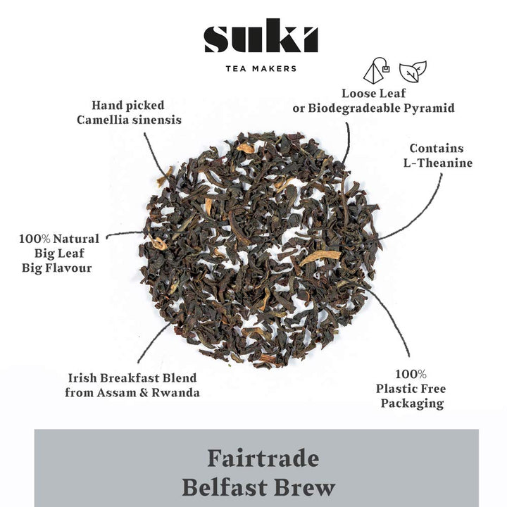 Suki Tea Belfast Brew Loose Leaf Black Tea 500g - Irish Breakfast Tea Blend