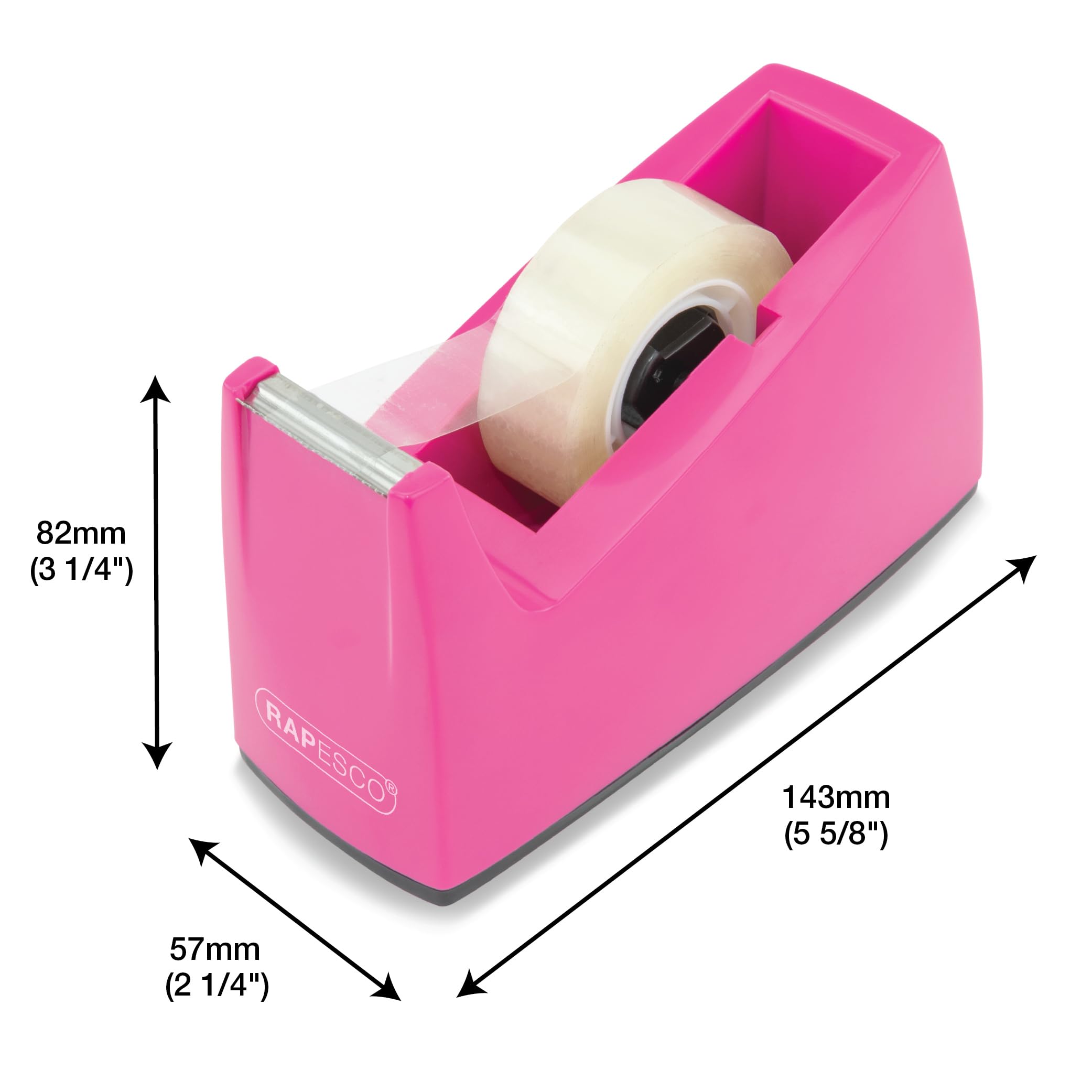 Rapesco 1621 Tape Dispenser 300 for Rolls with 1" (25 mm) Core, Includes 4 2