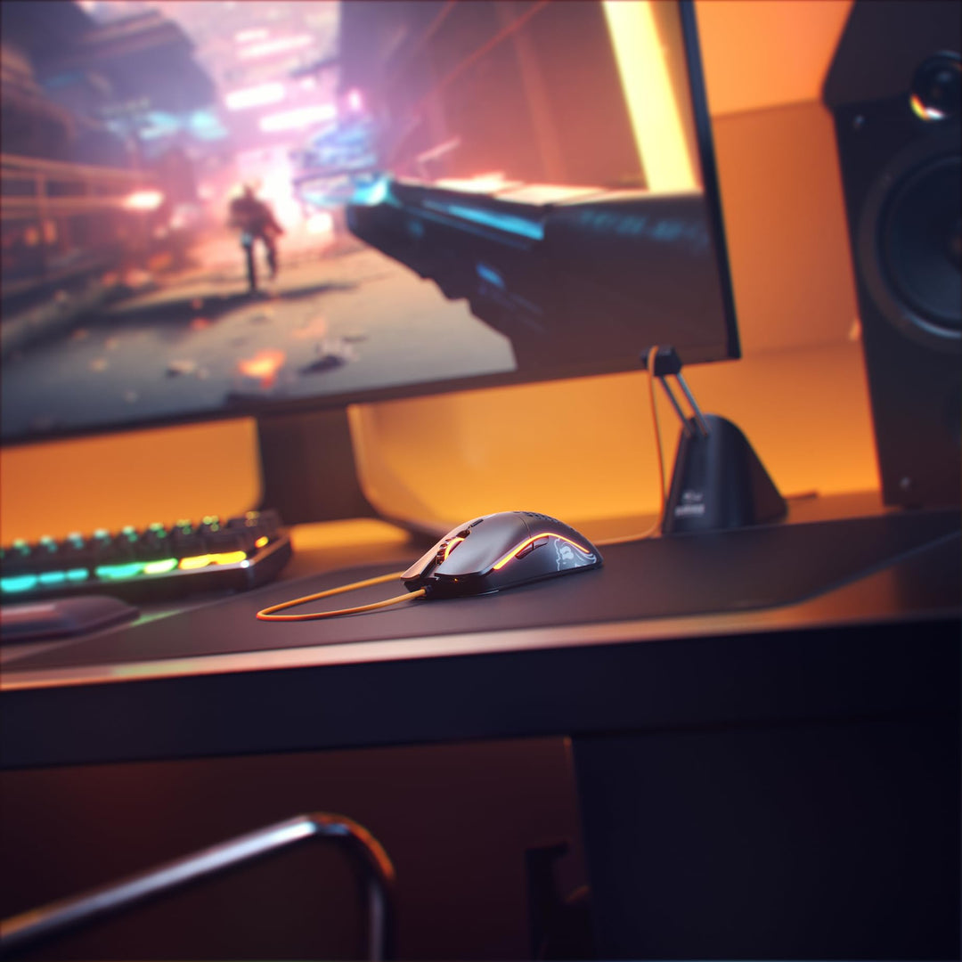 Glorious PC Gaming Race Model O GO-BLACK Ambidextrous RGB Gaming Mouse - Matte Black