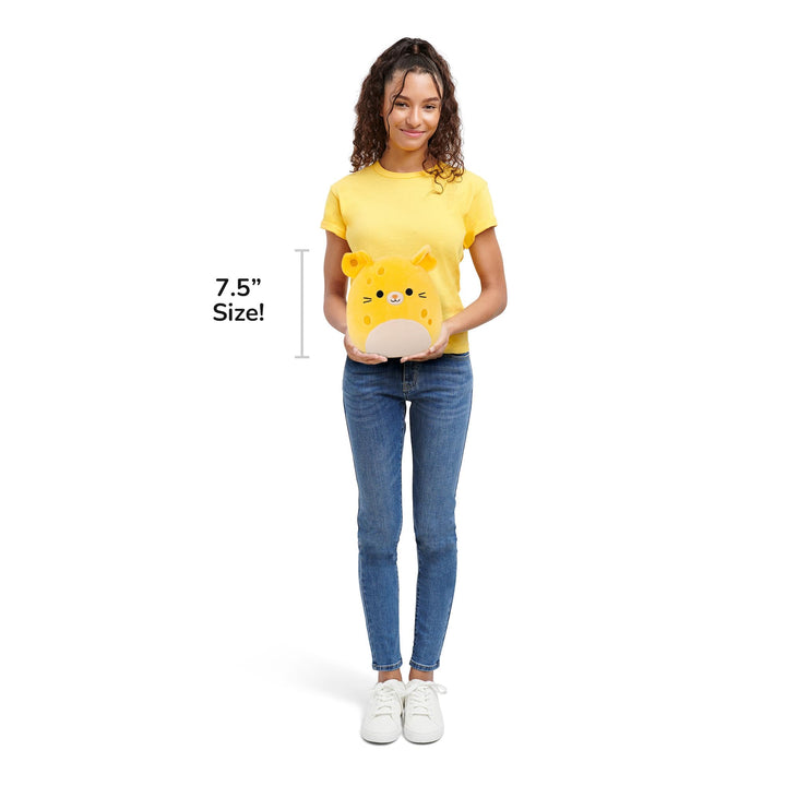 Squishmallows Amelia the Yellow Cheese Mouse - 7.5-Inch Plush Toy for Kids 3 Years and Up