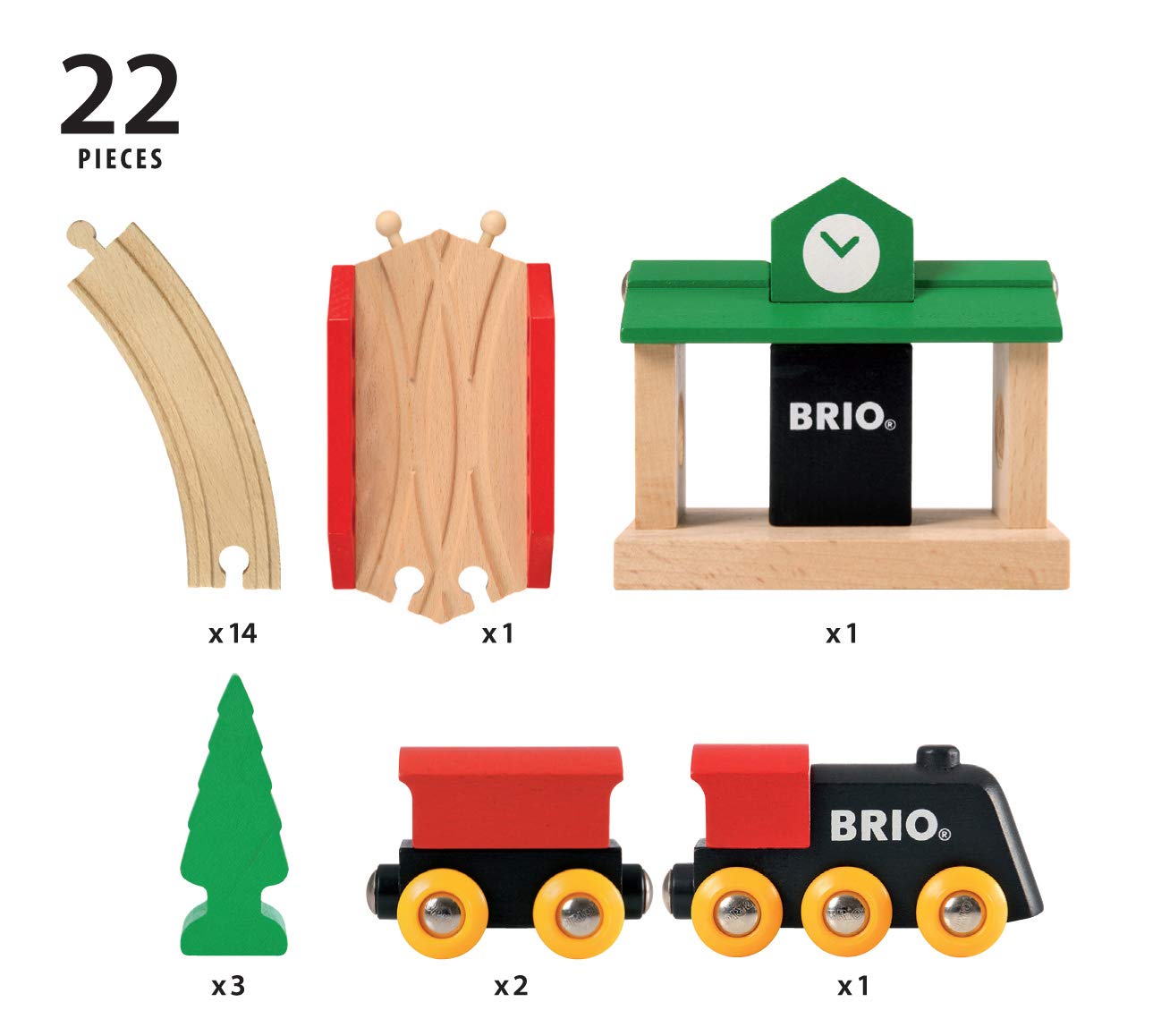 BRIO Classic Figure of 8 Wooden Railway Train Set - Magnetic Wooden Trains for Toddlers 2 Years Up 3