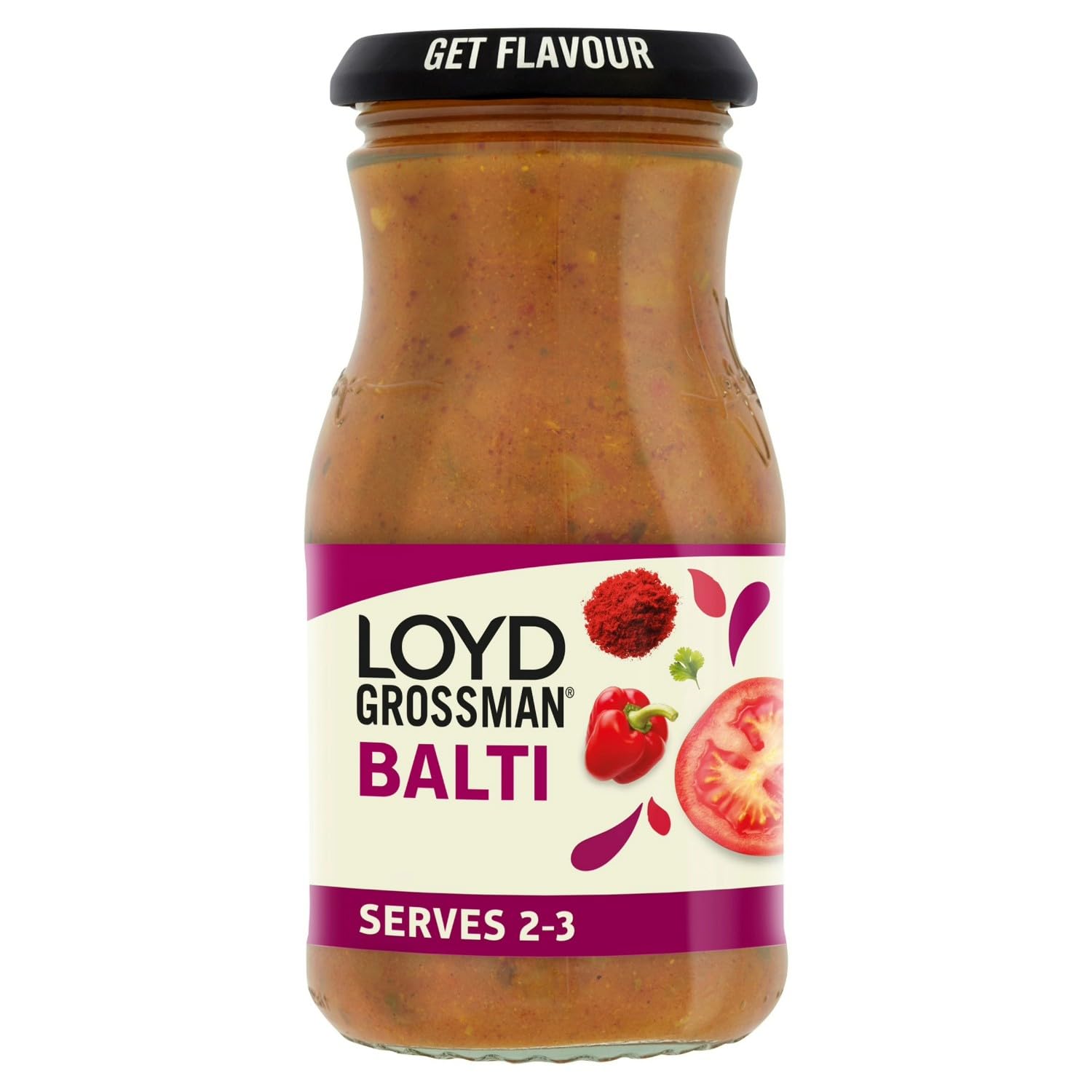 Loyd Grossman Indian Balti Curry Sauce – Medium Spice Tomato & Pepper Blend
