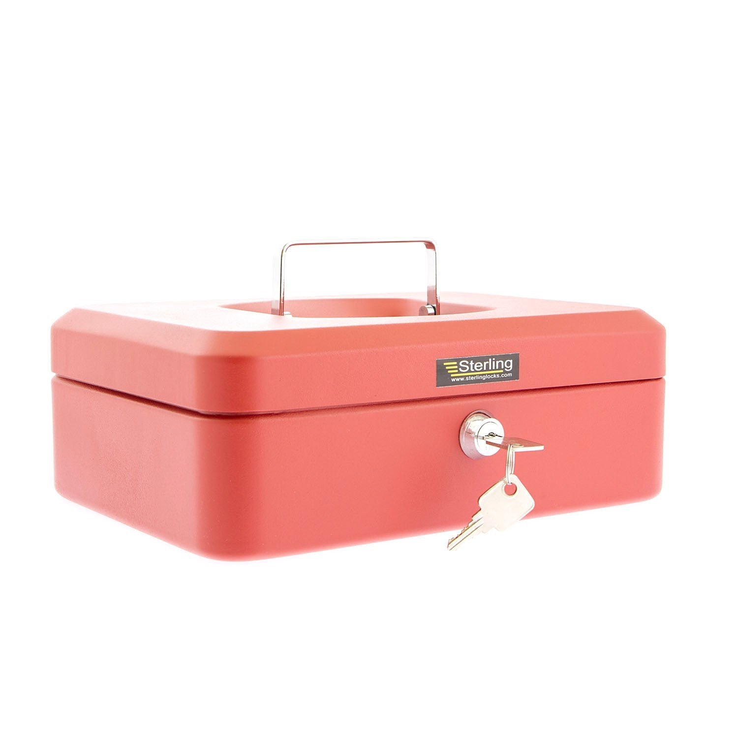 Burg-Wächter CB03R Cash Box - 10' Size | Key Lock | Red Metal Construction 4