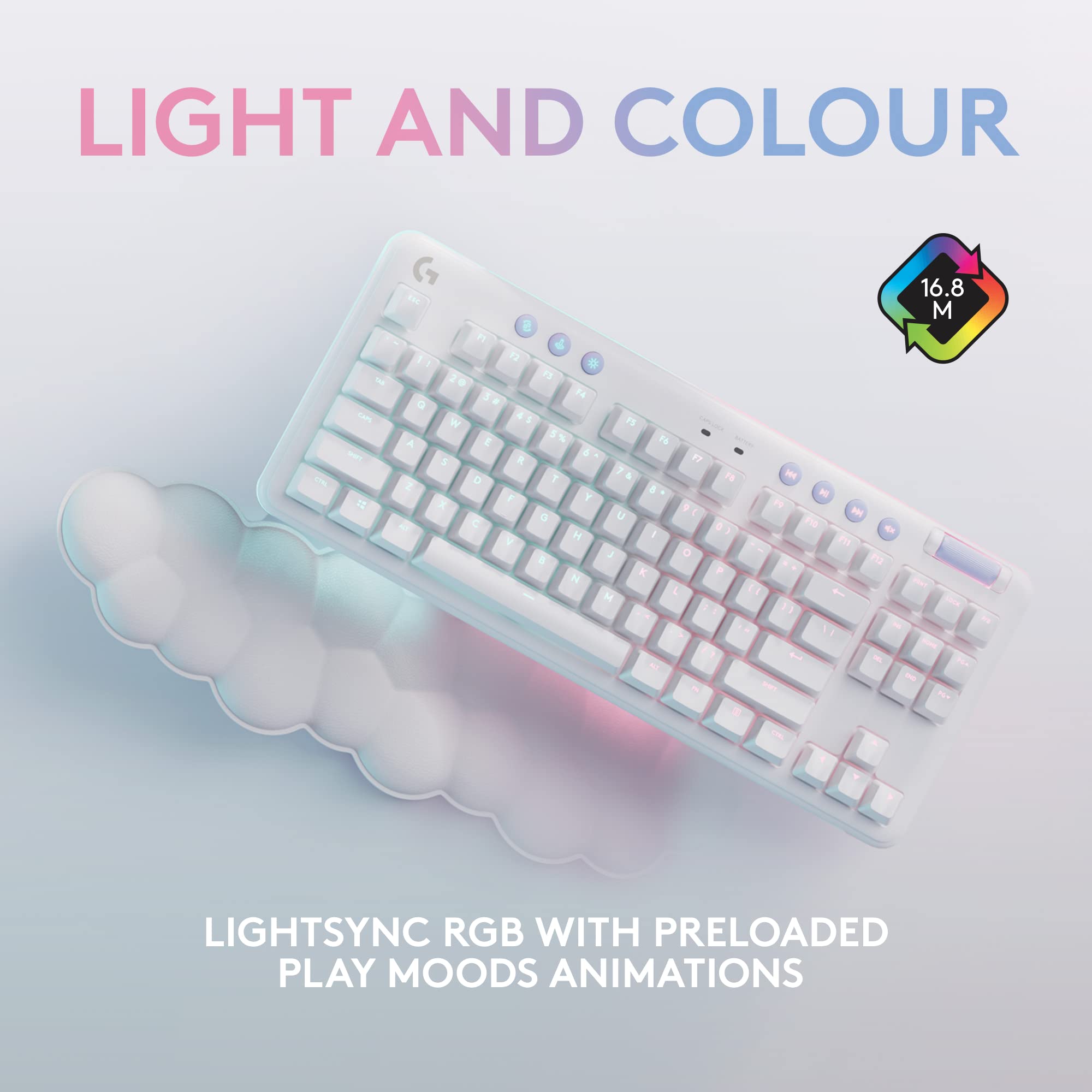 Logitech G G715 Wireless Mechanical Gaming Keyboard with LIGHTSYNC RGB, White - 920-010463 5