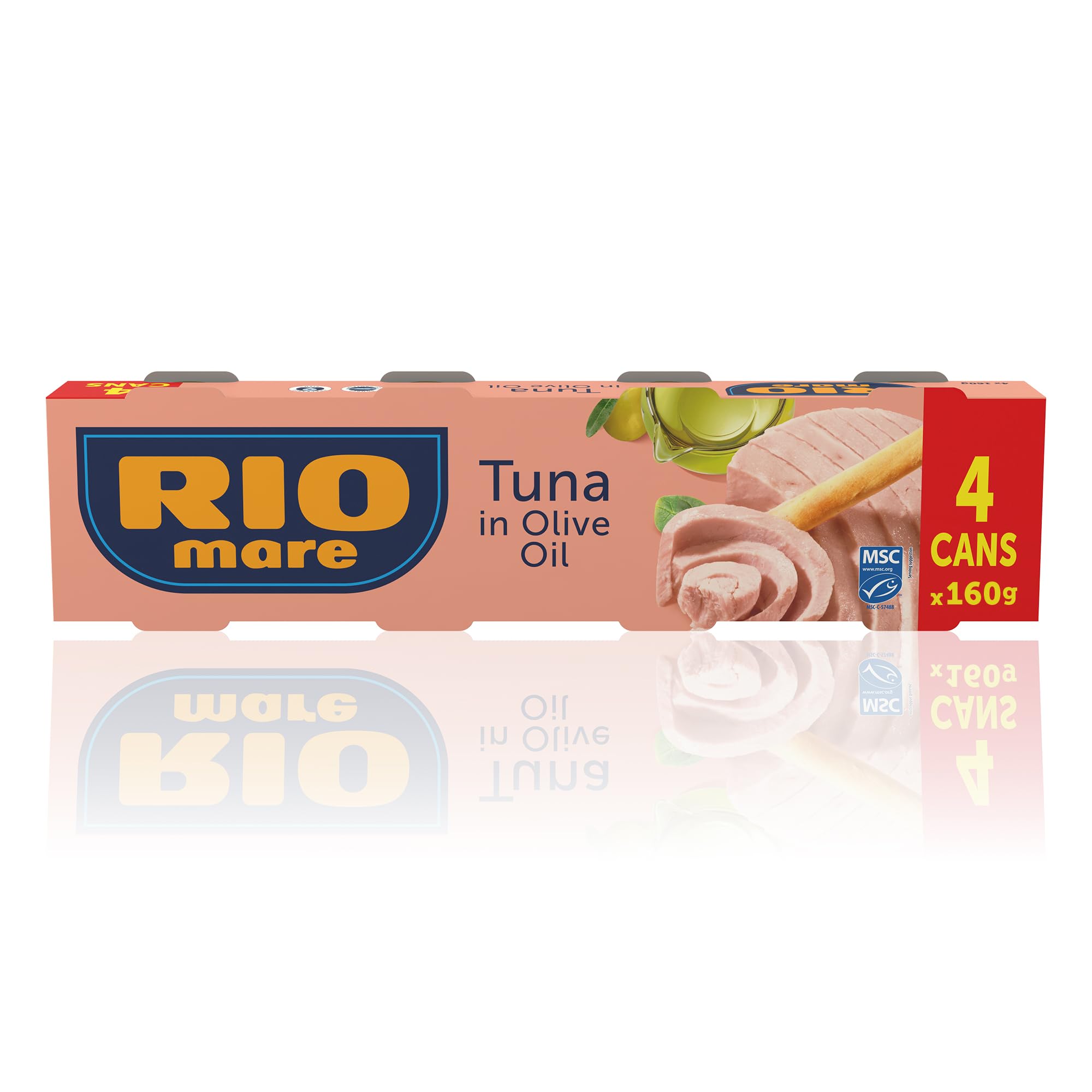Rio Mare Tuna in Olive Oil - Prime Quality, MSC Sustainable | 160g Pack of 4