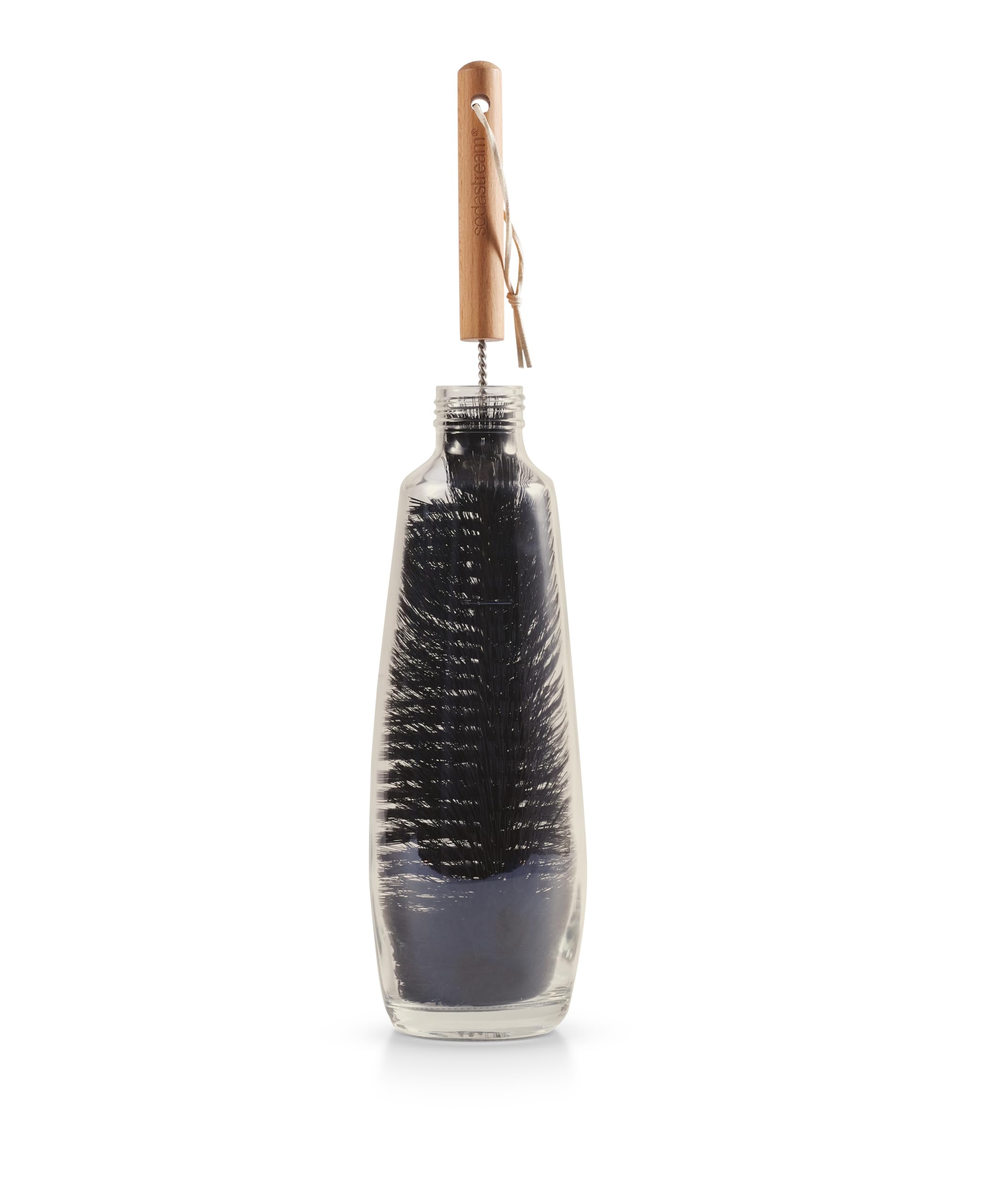 sodastream Bottle Brush - Flexible Cleaning for Plastic & Glass Bottles | Natural Wood Handle 1