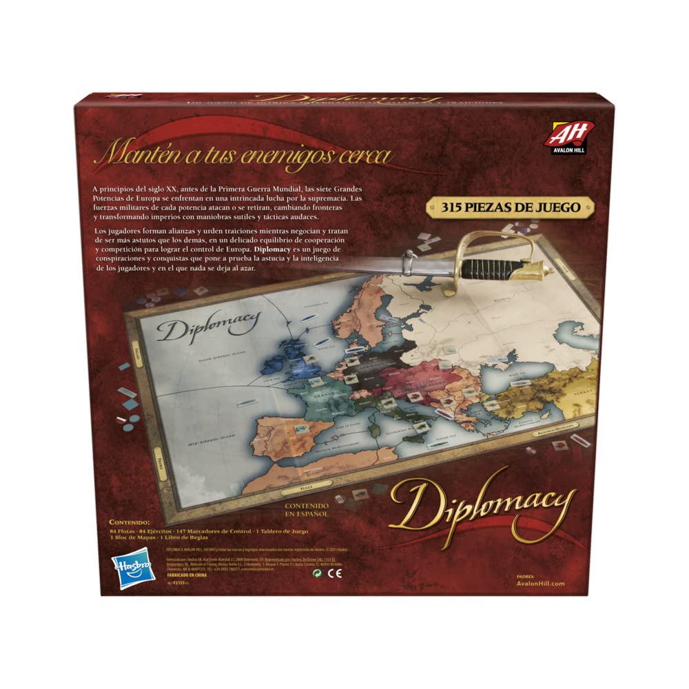 Avalon Hill Diplomacy Board Game, Multicoloured