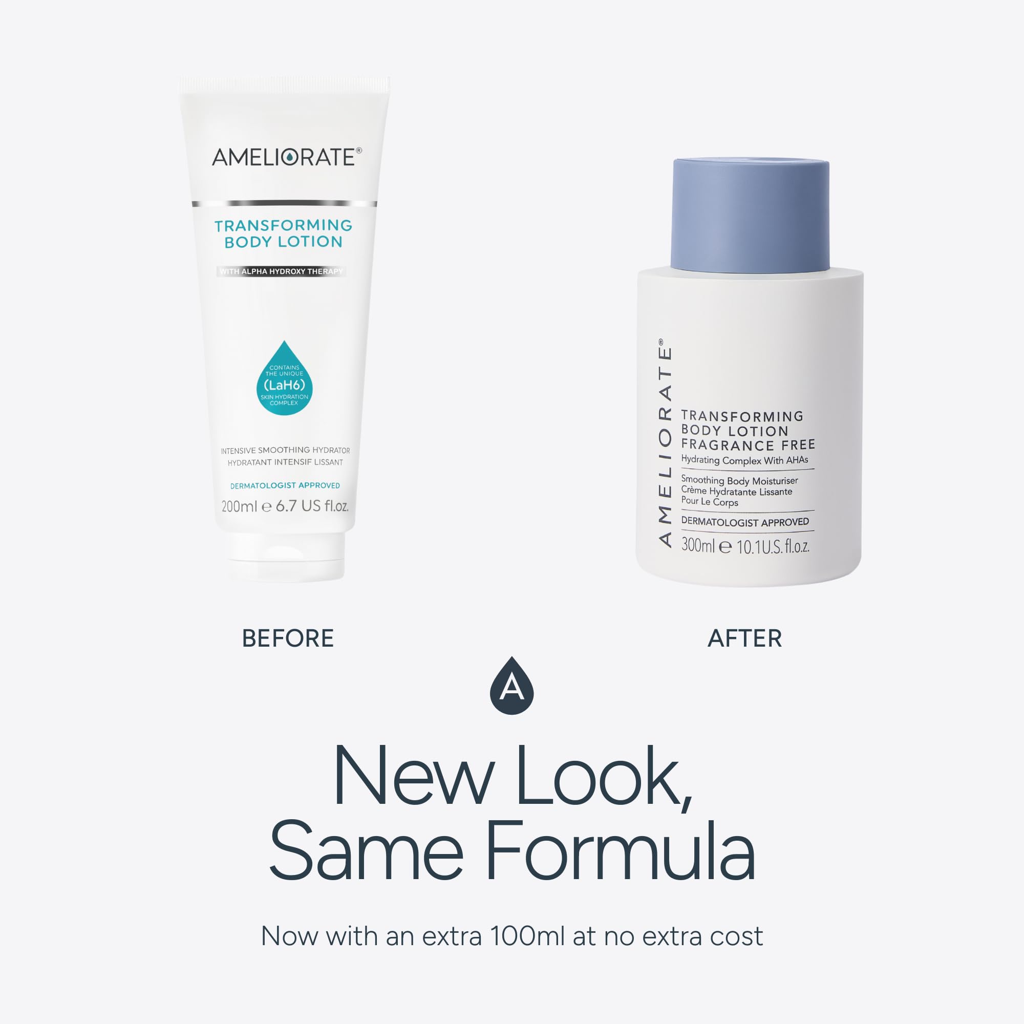 AMELIORATE Fragrance-Free Transforming Body Lotion - 300 ml | Exfoliating Moisturiser for KP & Bumpy Skin 6