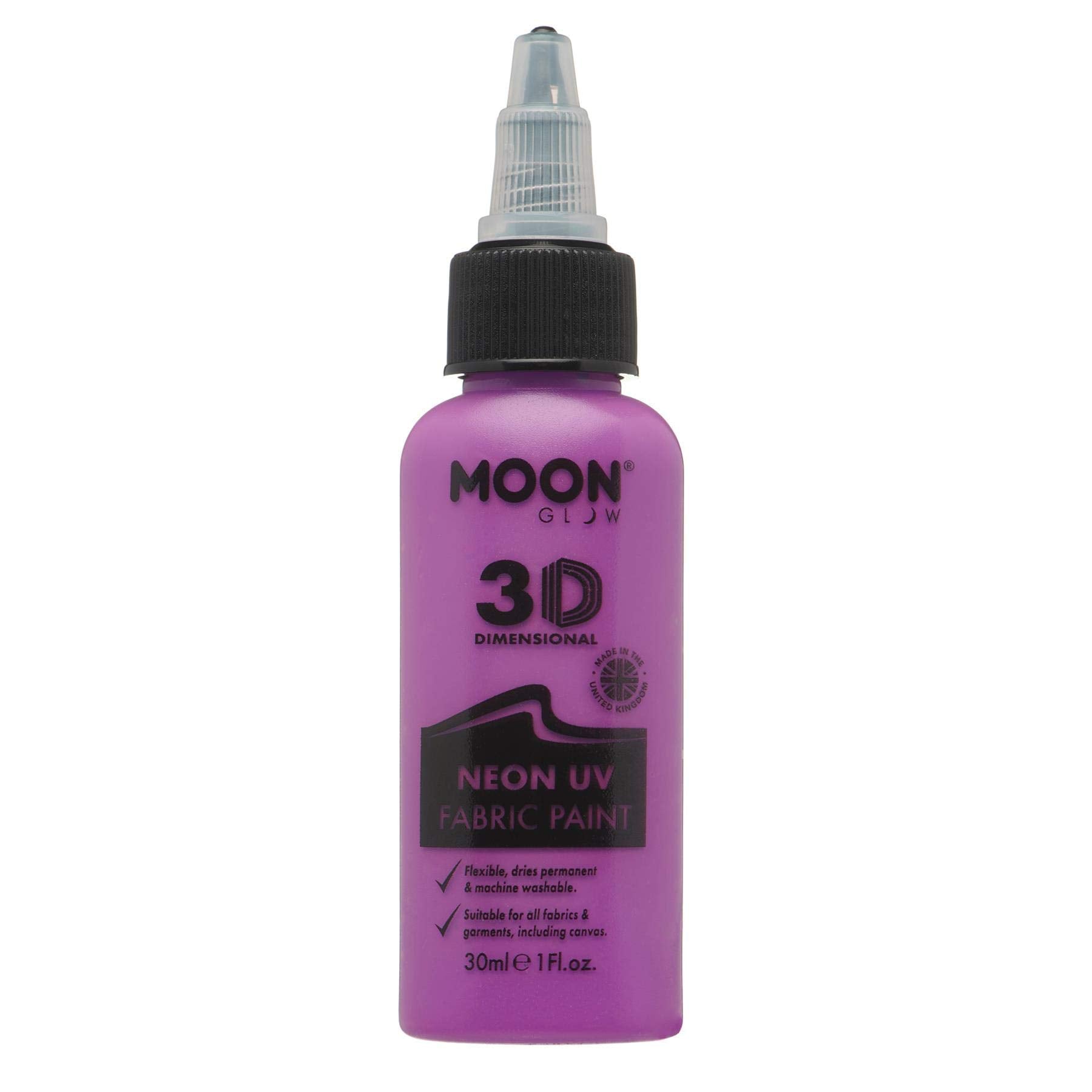 Moon Glow - Neon UV 3D Fabric Paint - 30ml - Intense Purple