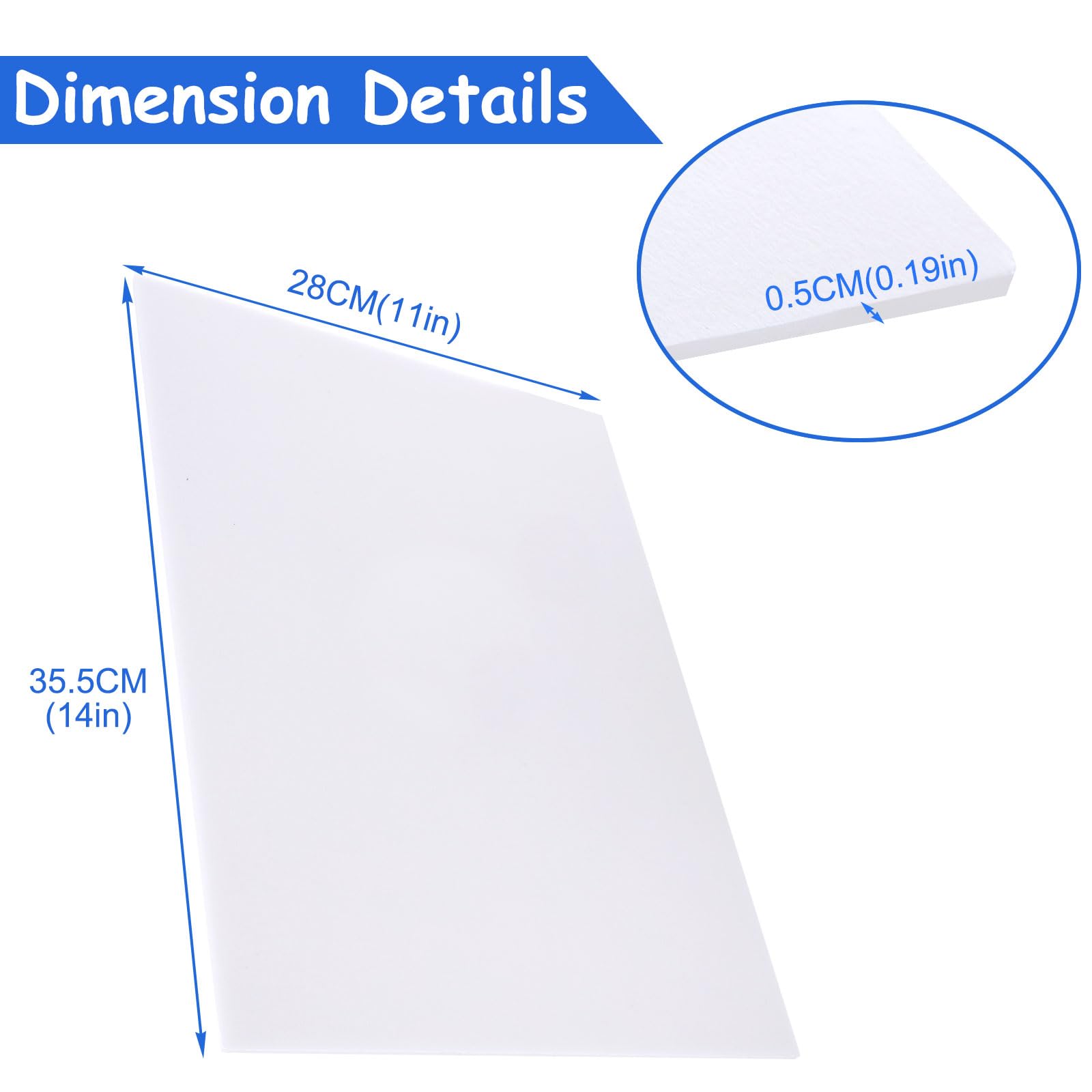 ASelected Foam Boards - 10 Pack White Sheets | 280x355mm Size | 5mm Thick 2