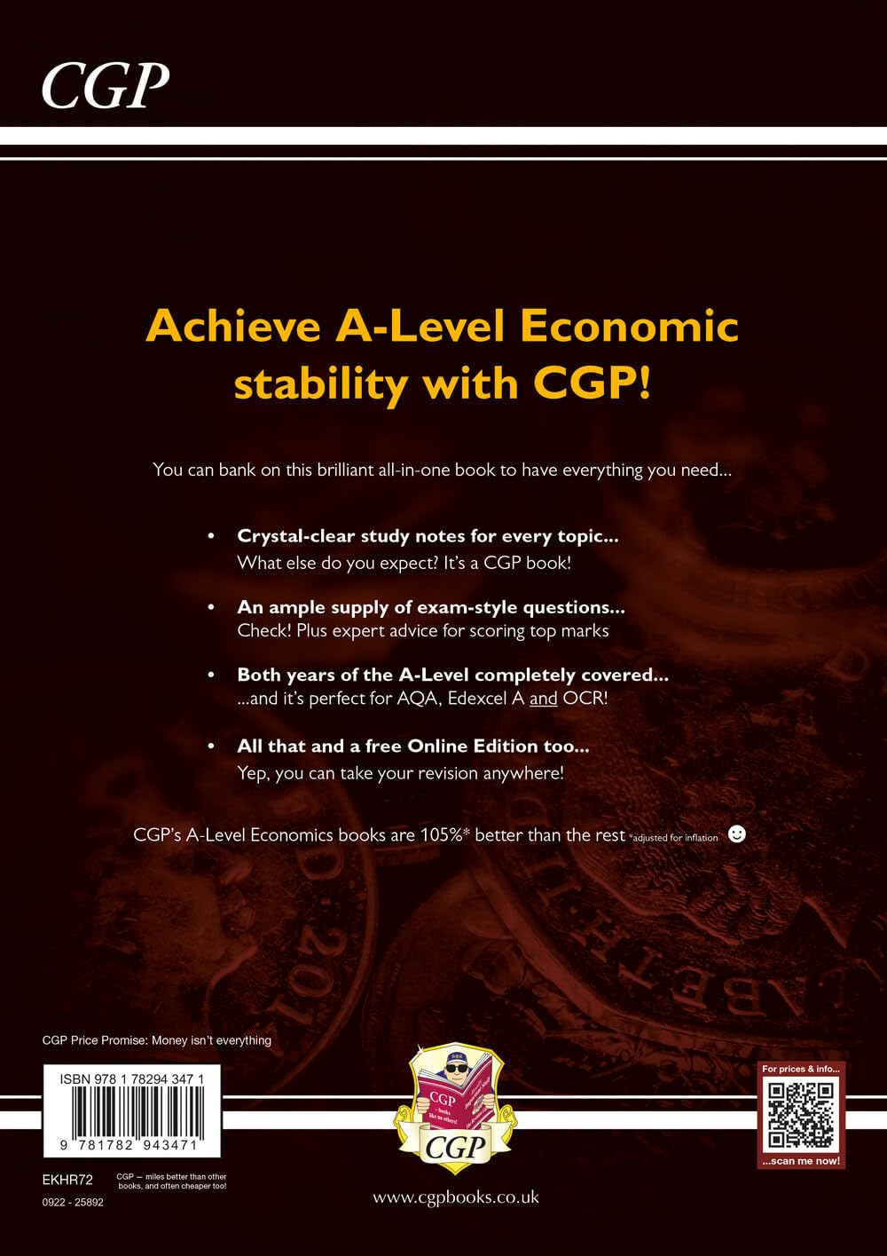 CGP A-Level Economics: Year 1 & 2 Complete Revision & Practice - Ideal for 2027 & 2028 Exams | Paperback