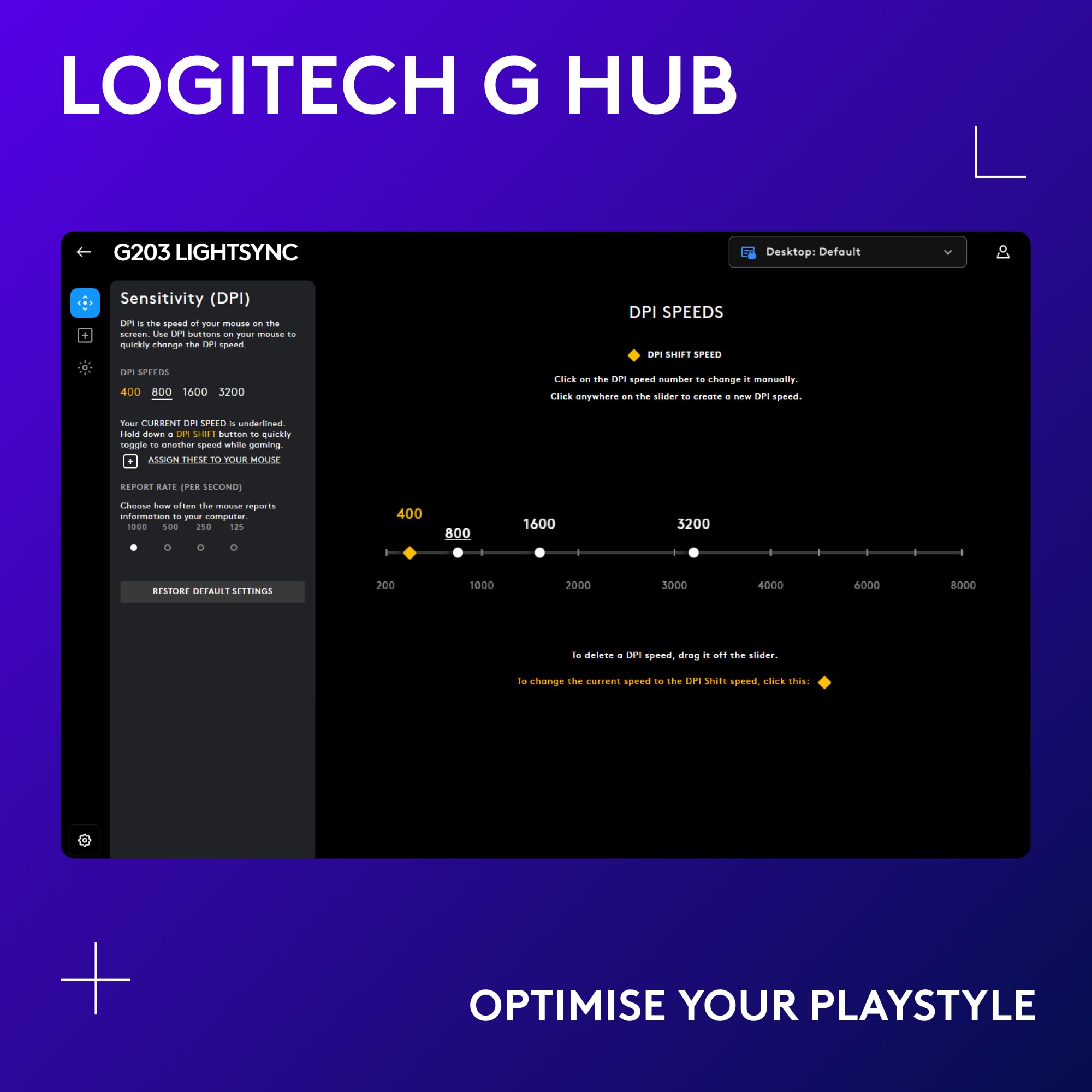 Logitech G203 LIGHTSYNC Gaming Mouse - 8K DPI, 6 Programmable Buttons, Customizable RGB, Lightweight Design, Lilac 5
