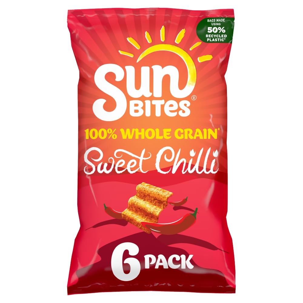 Sunbites Sun Ripened Sweet Chilli Wholegrain Crisps 6x25g Multipack 1