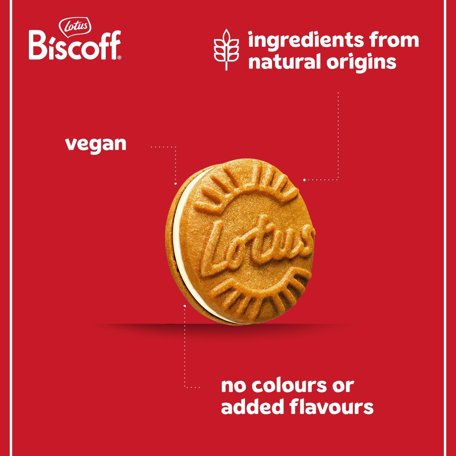 Biscoff Sandwich Biscuits with Vanilla Cream Filling - 9 Rolls x 15 Biscuits (1.35kg) 3