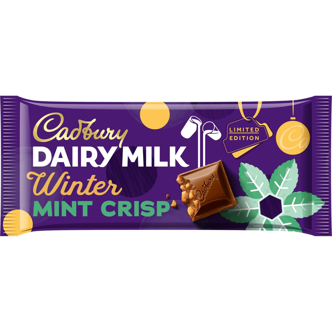 Cadbury Dairy Milk Winter Mint Crisp Edition 360g Chocolate Bar