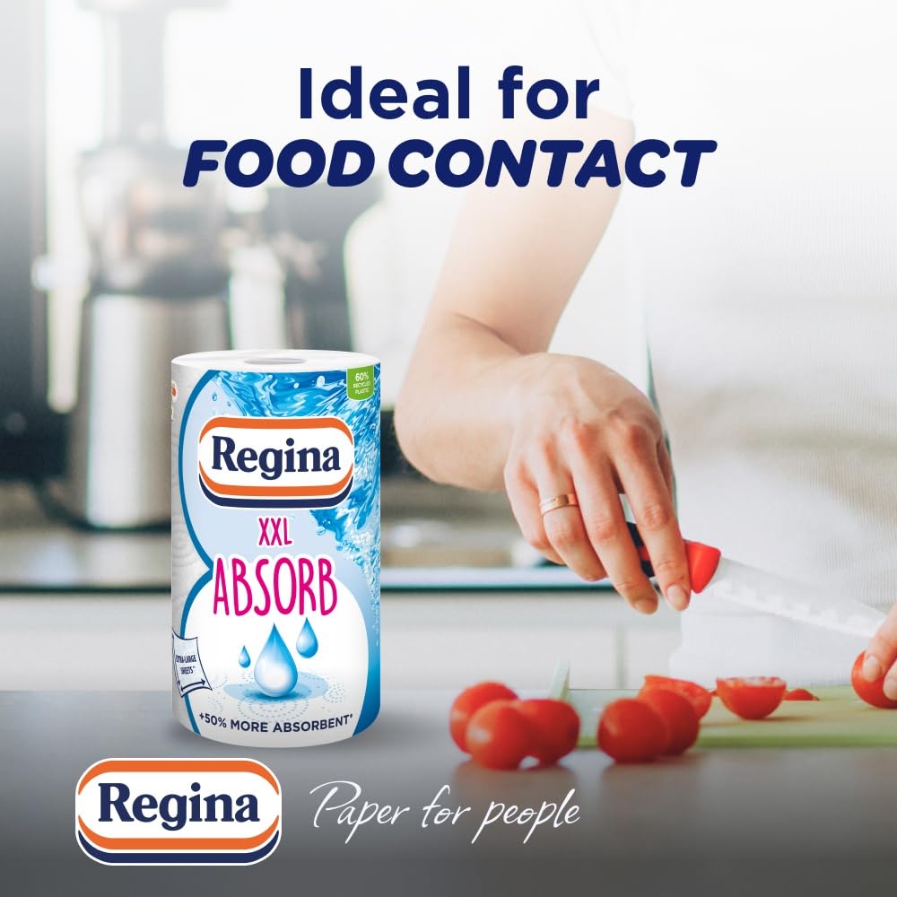 Regina - XXL Absorb Kitchen Roll 6 Rolls | 75 Extra Large Sheets per Roll