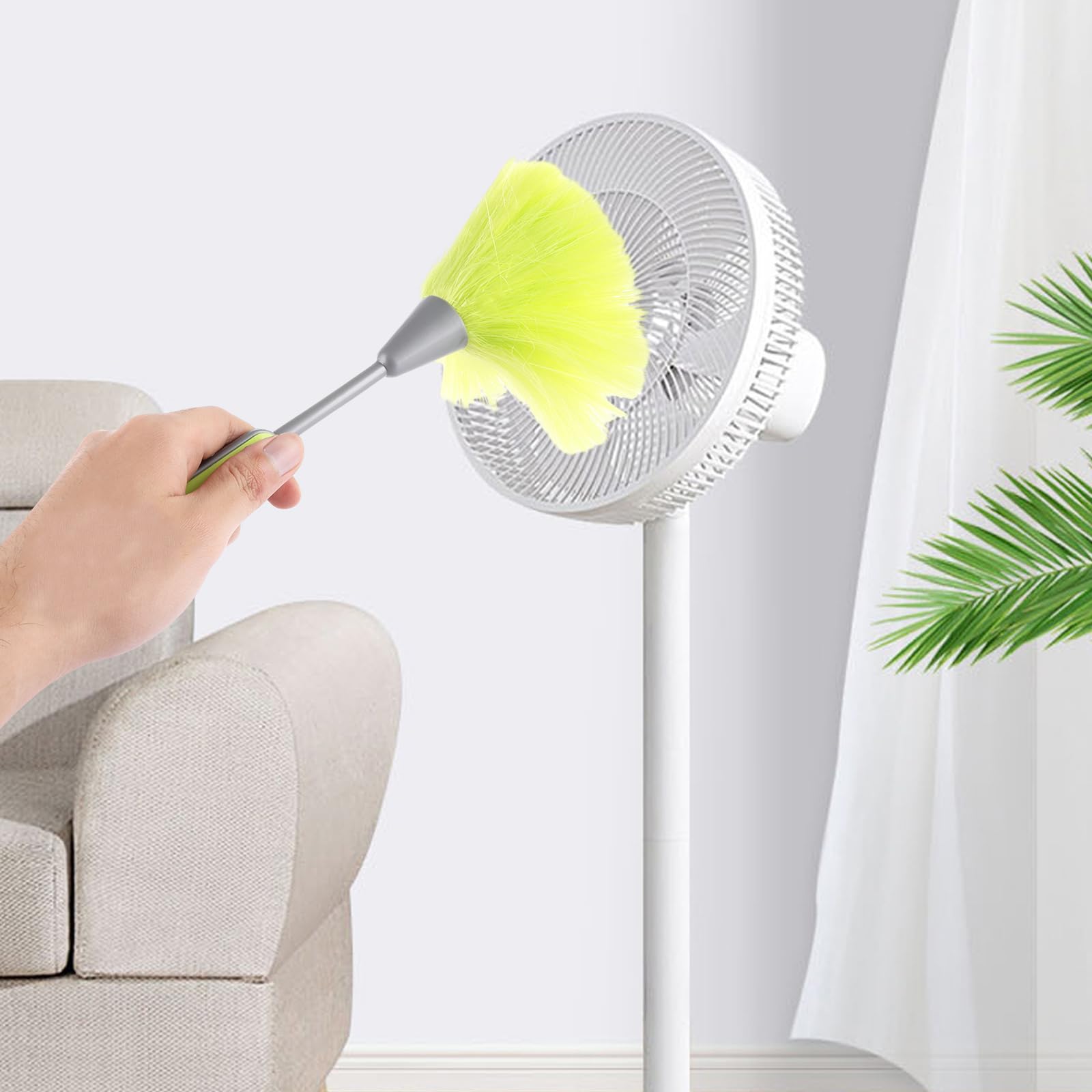 ASelected Fluffy Microfiber Duster - 3 Pack, Anti-Static, Washable | For Delicate Objects & Tight Spaces 7