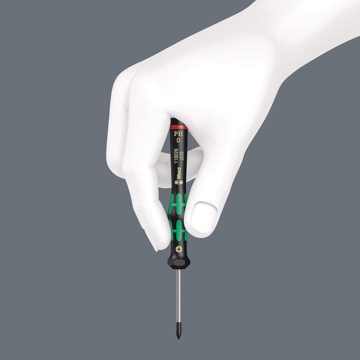 Wera Kraftform 2050 Micro Screwdriver - Phillips Tip PH1 x 80mm (05118024001)