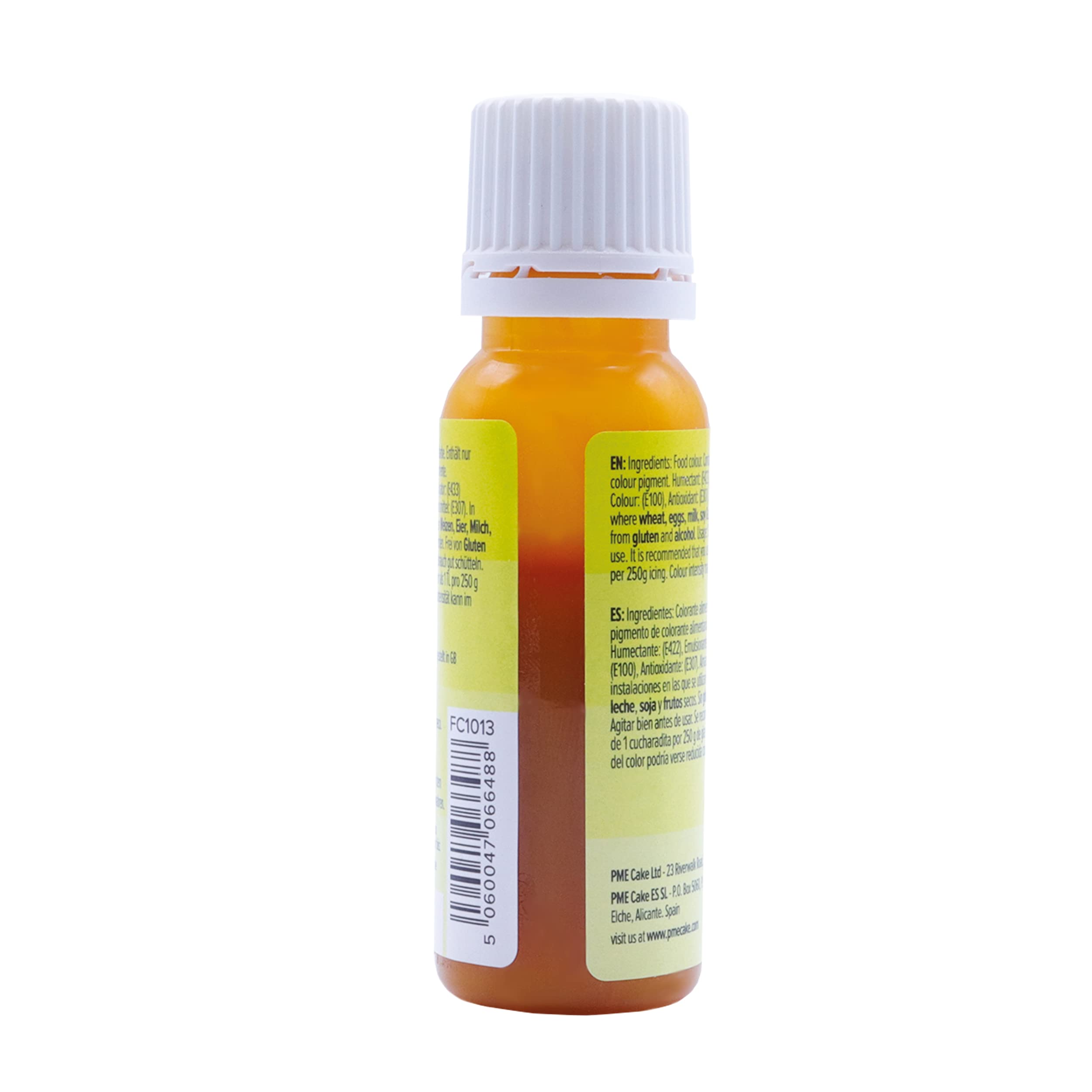 PME Natural Liquid Food Colouring - Lemon Yellow 25ml 5