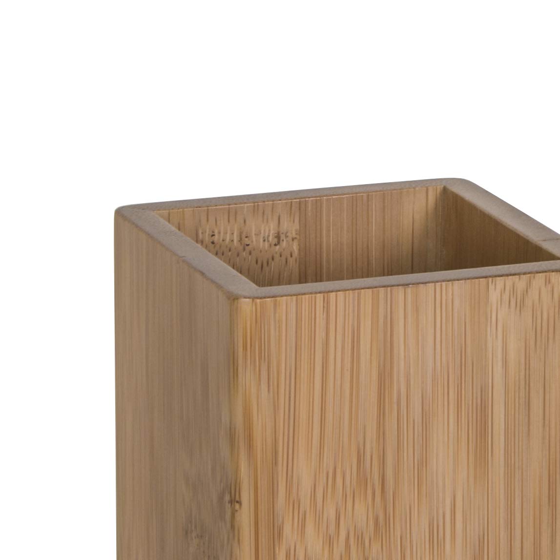 Osco MOSO Bamboo Square Pen Pot - Durable Eco-friendly Desk Organiser | H 10.2cm 5