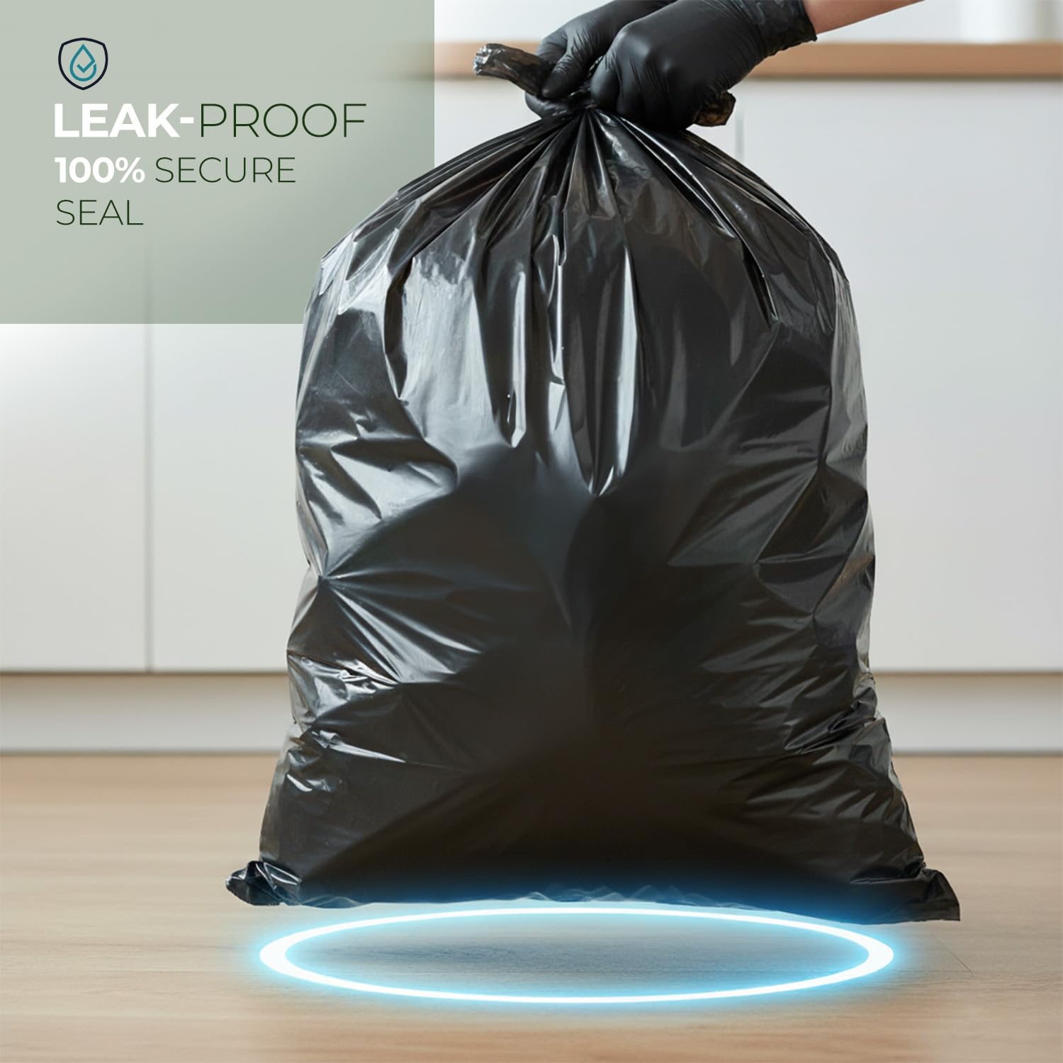 Stick Well 50 Pack Black Bin Bags - 100L Capacity, 33 Micron, Leak-Resistant | Eco-Friendly 6