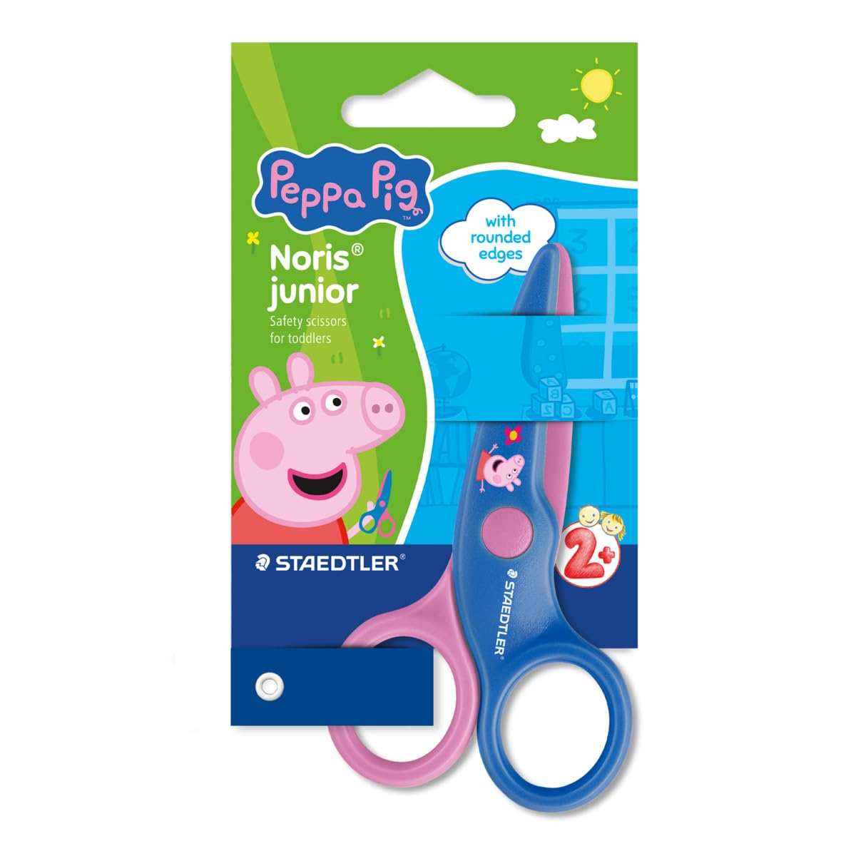 STAEDTLER Peppa Pig Noris Junior Safety Scissors - Rounded Tips, Paper Only Cut | Approx. 10cm