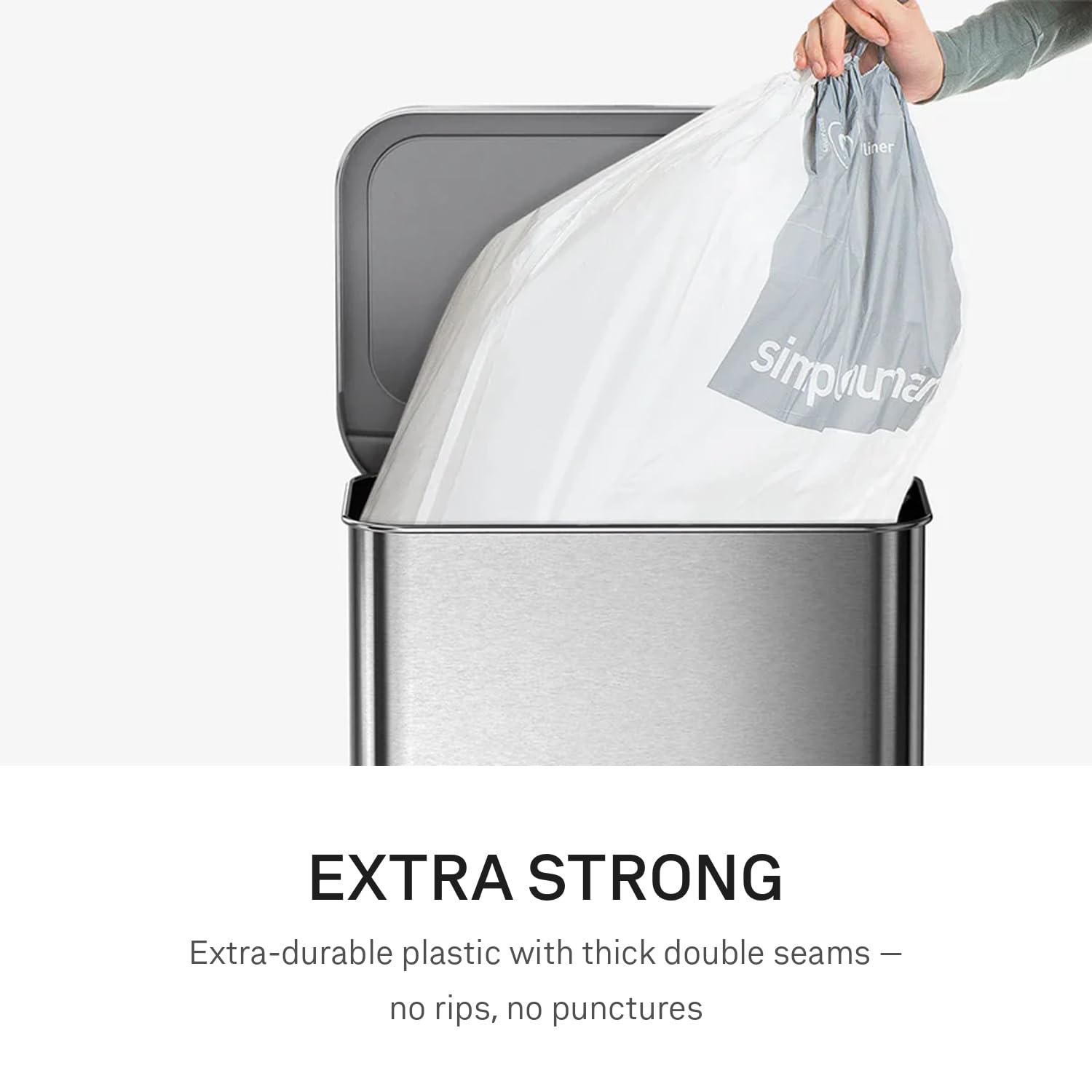 simplehuman CW0169 Code J Custom Fit Bin Liners - Extra-Thick, Double-Seamed | 20 Count 3