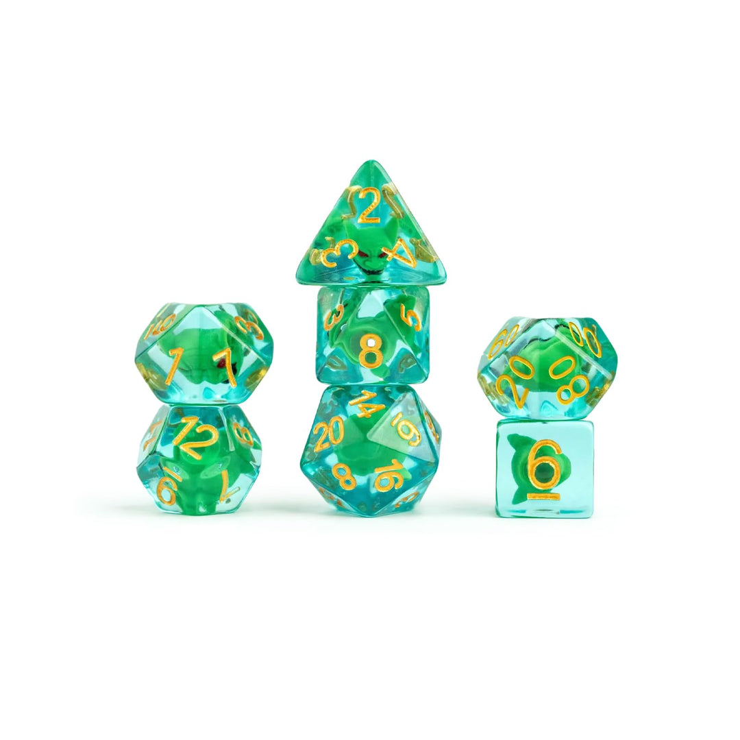 Metallic Dice Games Pathfinder Goblin Inclusion Dice Set