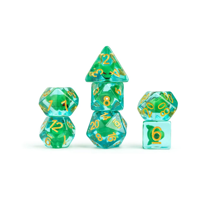 Metallic Dice Games Pathfinder Goblin Inclusion Dice Set
