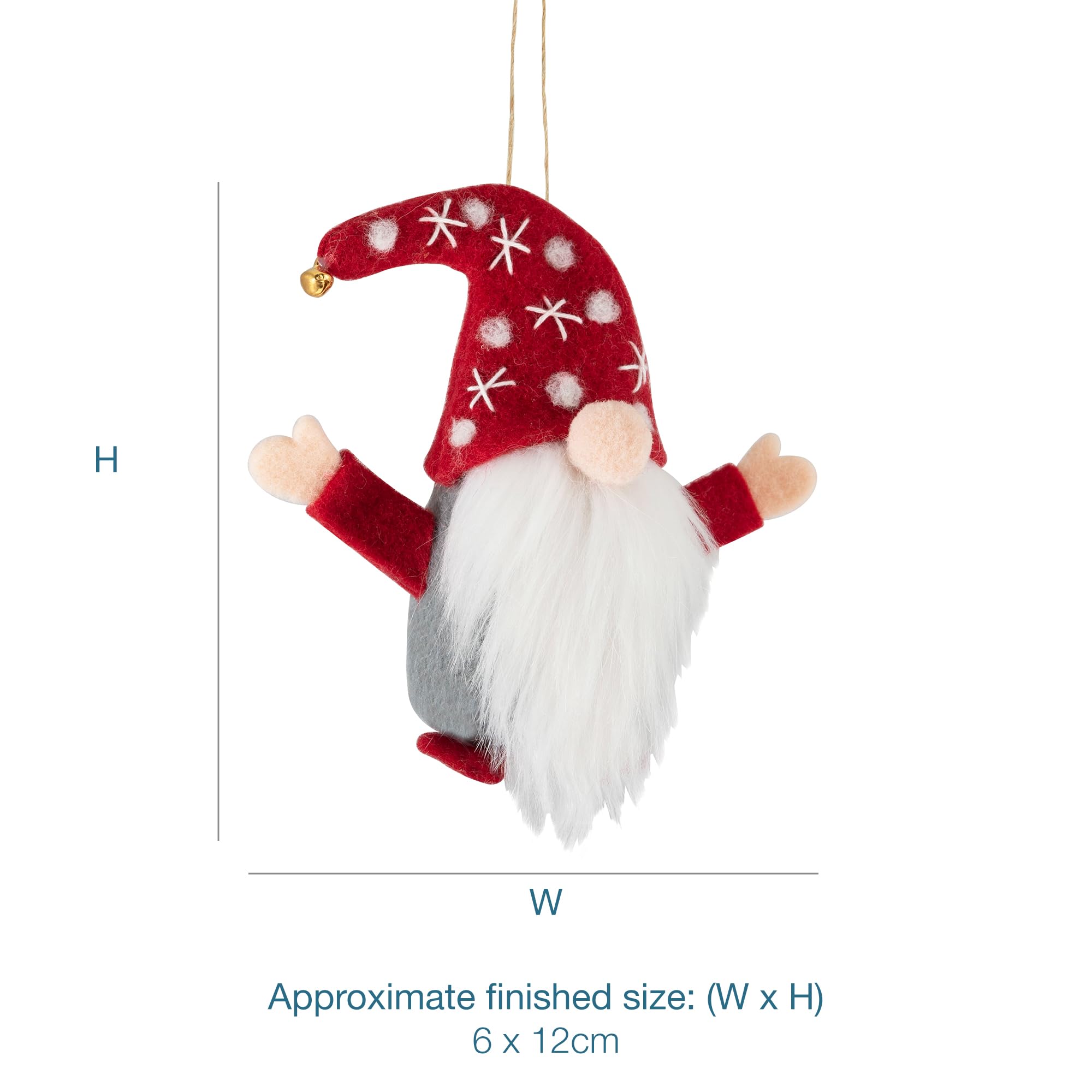 Trimits Needle Felting Craft Kit - Gonk Christmas Design with Wool, Needle & Instructions 3