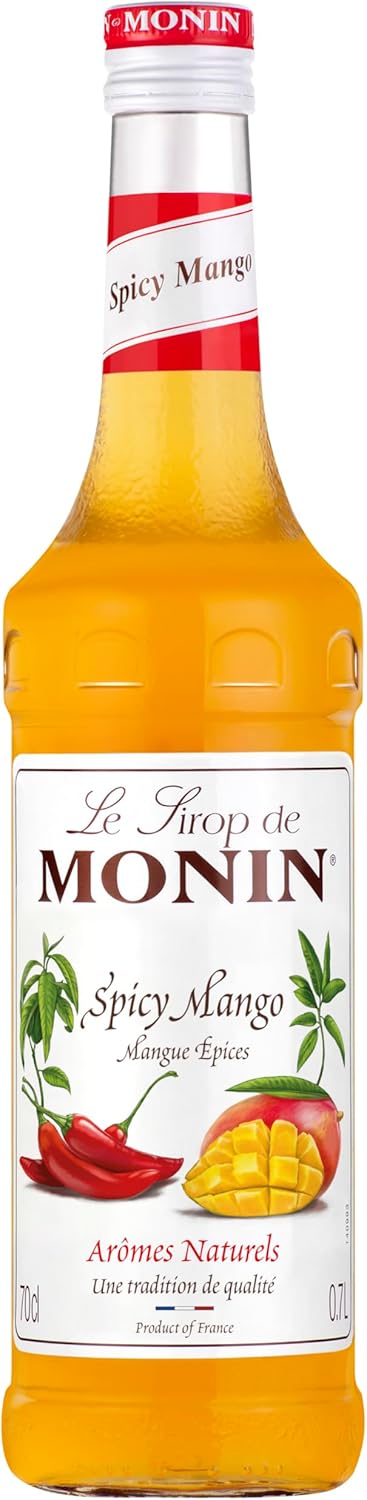 MONIN Spicy Mango Syrup 700ml - Vegan, Halal, Kosher - Cocktail & Mocktail Ingredient