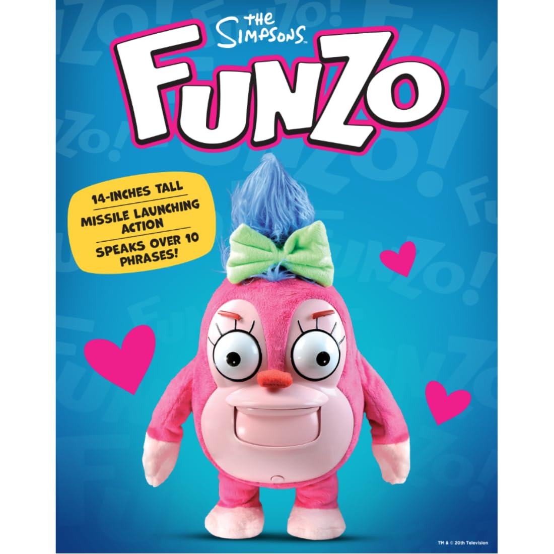 The Simpsons Jakks Pacific Talking Funzo Doll Plush - 14 Inches Tall | Missile-Launching Action | Unisex Adult 4