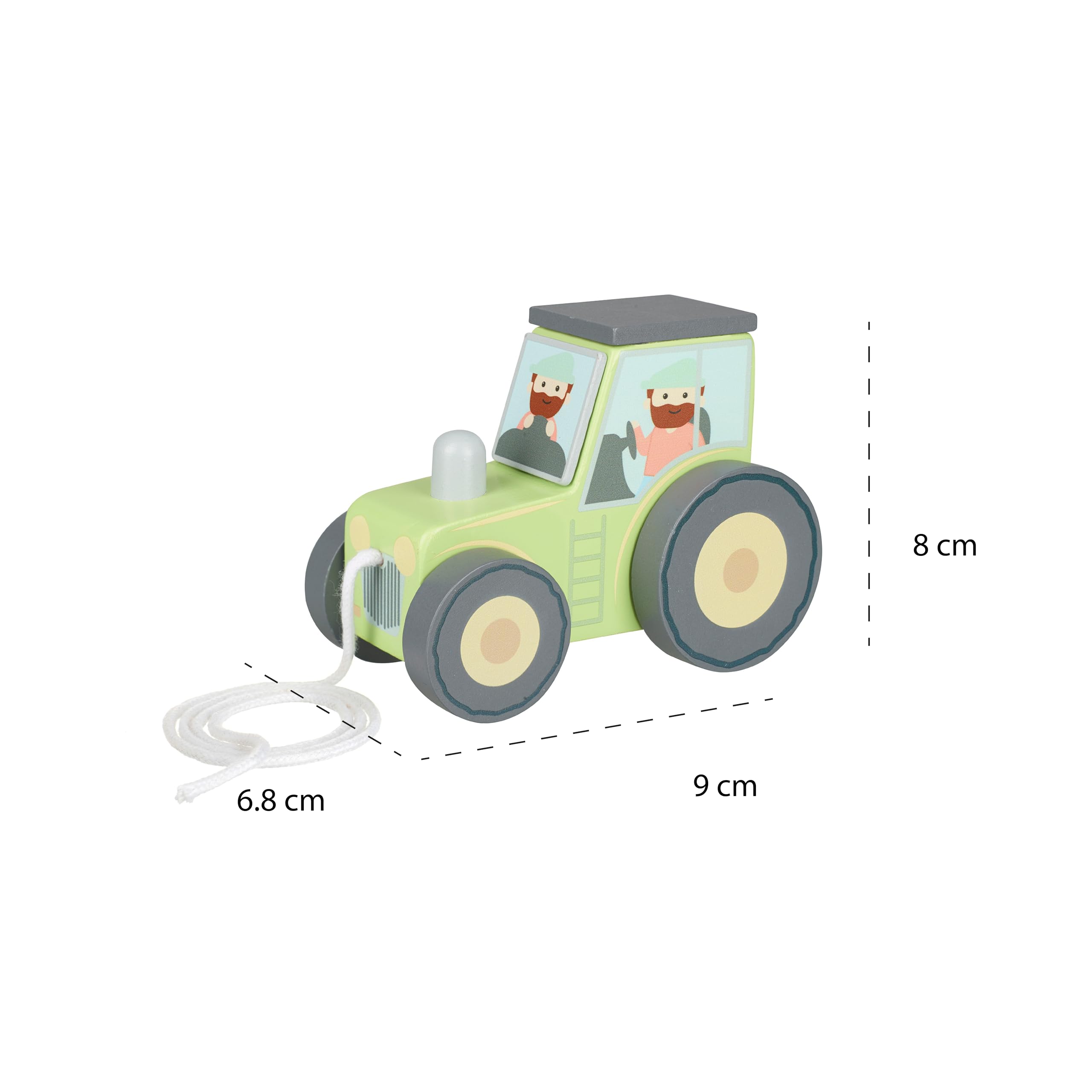 Orange Tree Toys Wooden Tractor - Educational Motor Skills Toy | Suitable from 12 Months | FSC Certified Wood