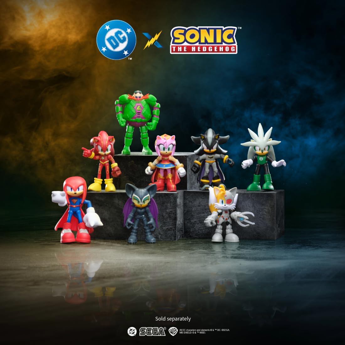 Sonic The Hedgehog Knuckles as Superman Action Figure - 2.5" / 6.35cm | Highly Articulated | Collector's Grade 2